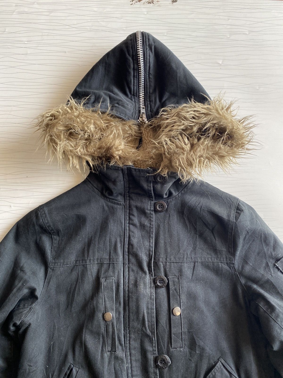 20471120 Japanes Brand Jassie Parka Fur Jacket Sherpa Detachable Hood Size US M / EU 48-50 / 2 - 7 Thumbnail