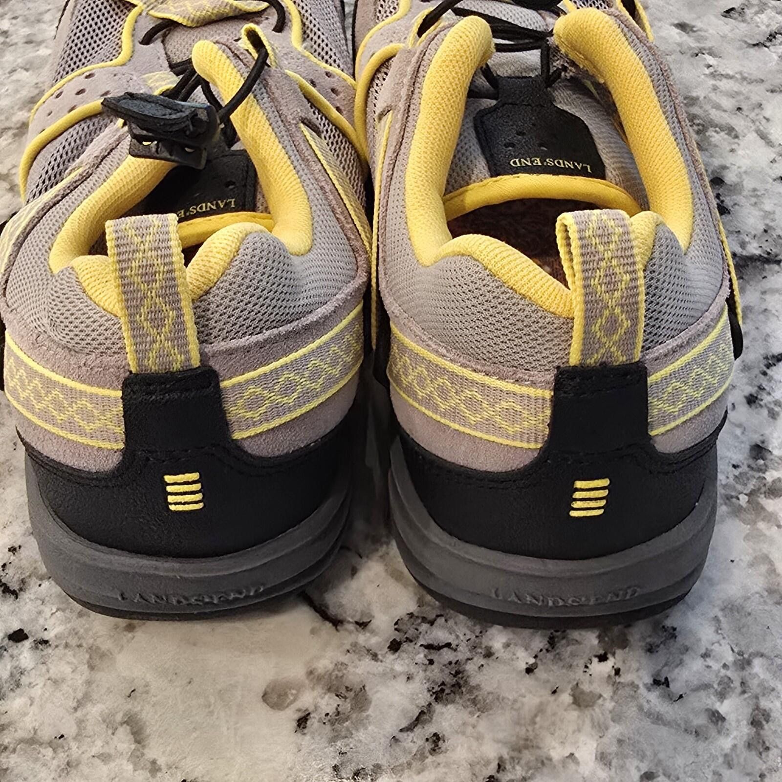 Lands' End Lands End - Womens 6.5 Gull Gray Yellow Trekker Shoes Size US 6.5 / IT 36.5 - 8 Thumbnail