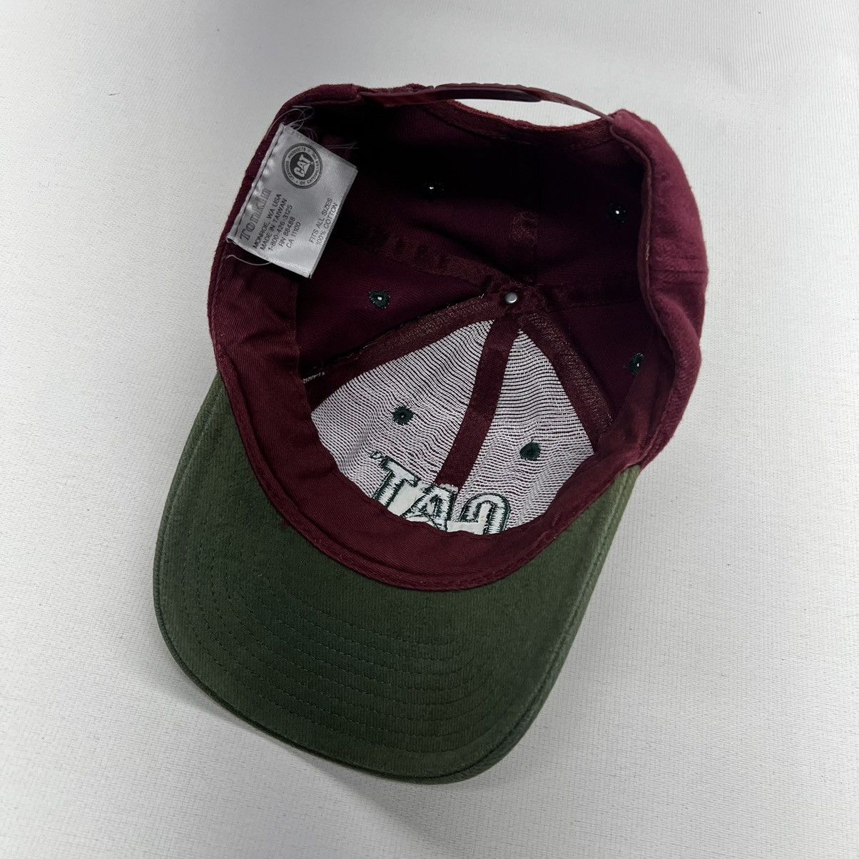 Caterpillar × Vintage Cat Caterpillar Hat Cap Red Green Snap Back Embroidered Size ONE SIZE - 9 Thumbnail