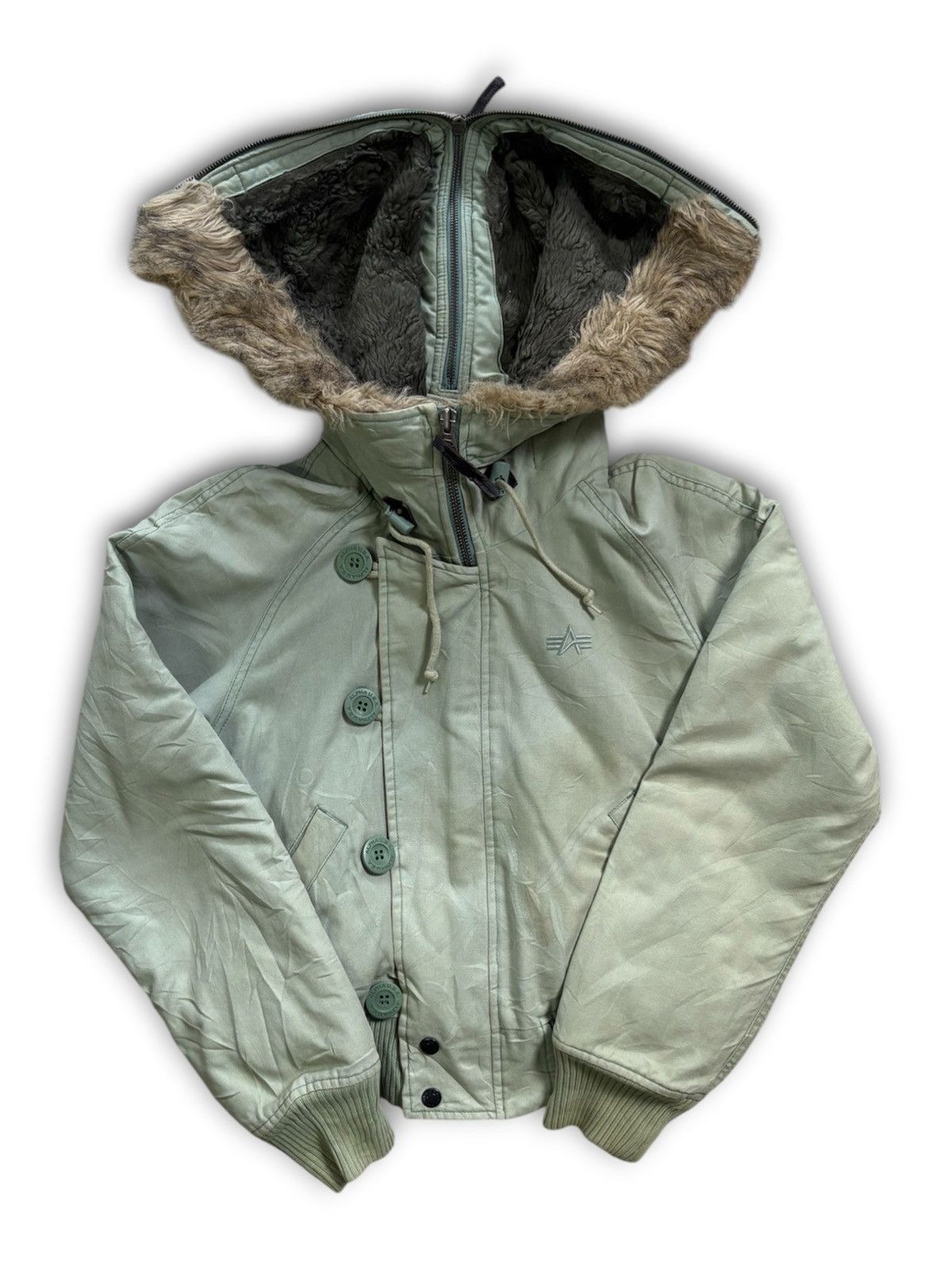 Alpha Industries 2000s Alpha Industries N2B Flight Jacket With Fur Size US S / EU 44-46 / 1 - 1 Thumbnail