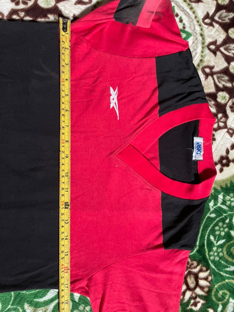 Asics Asics Japan 🇯🇵 long sleeve T-shirt red black made in japan Size US L / EU 52-54 / 3 - 7 Thumbnail