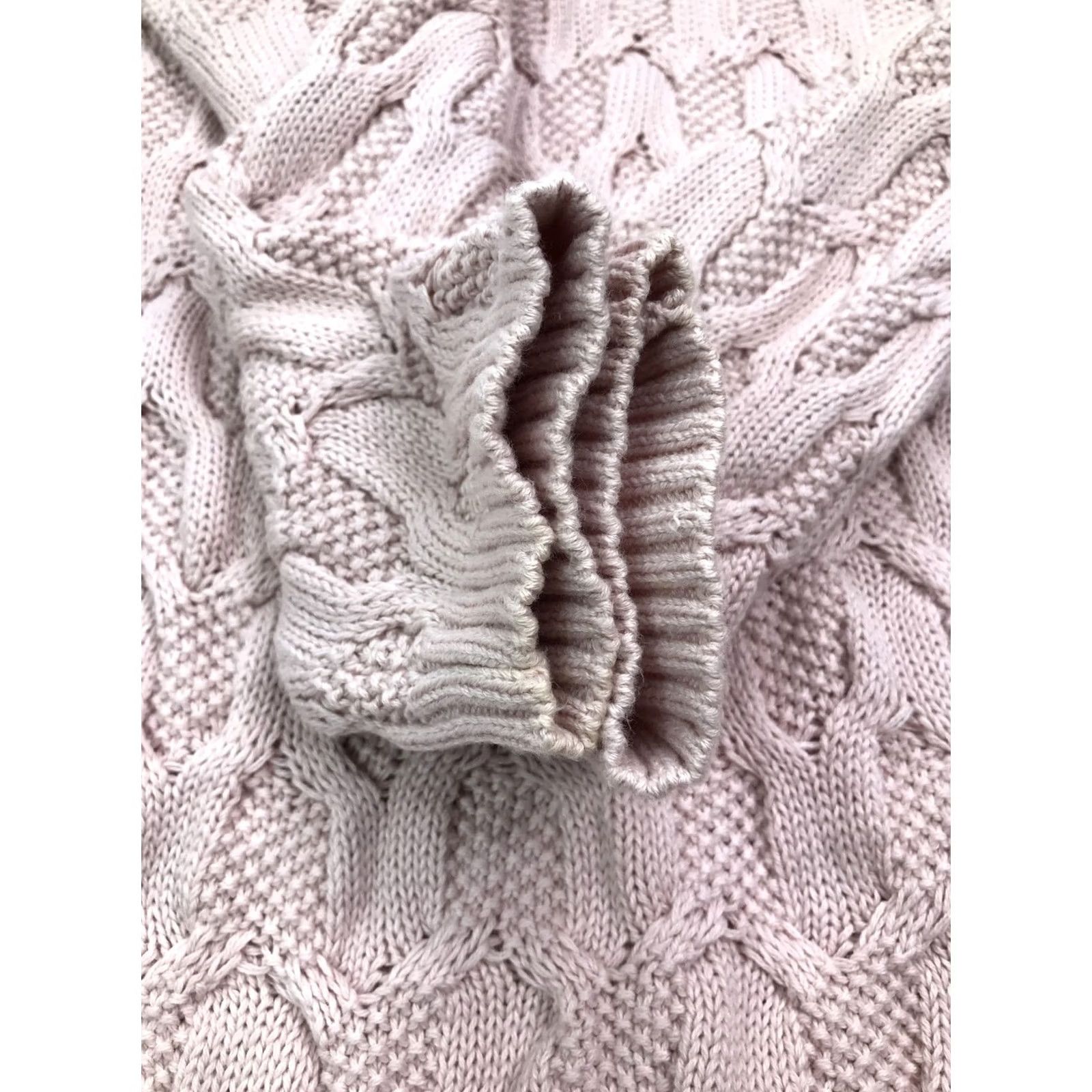 Pinko VINTAGE Jeanne Pierre Pink Knit Tunic Sweater Cowl Crochet 90s 100% Cotton Size L Womens Size L / US 10 / IT 46 - 8 Thumbnail