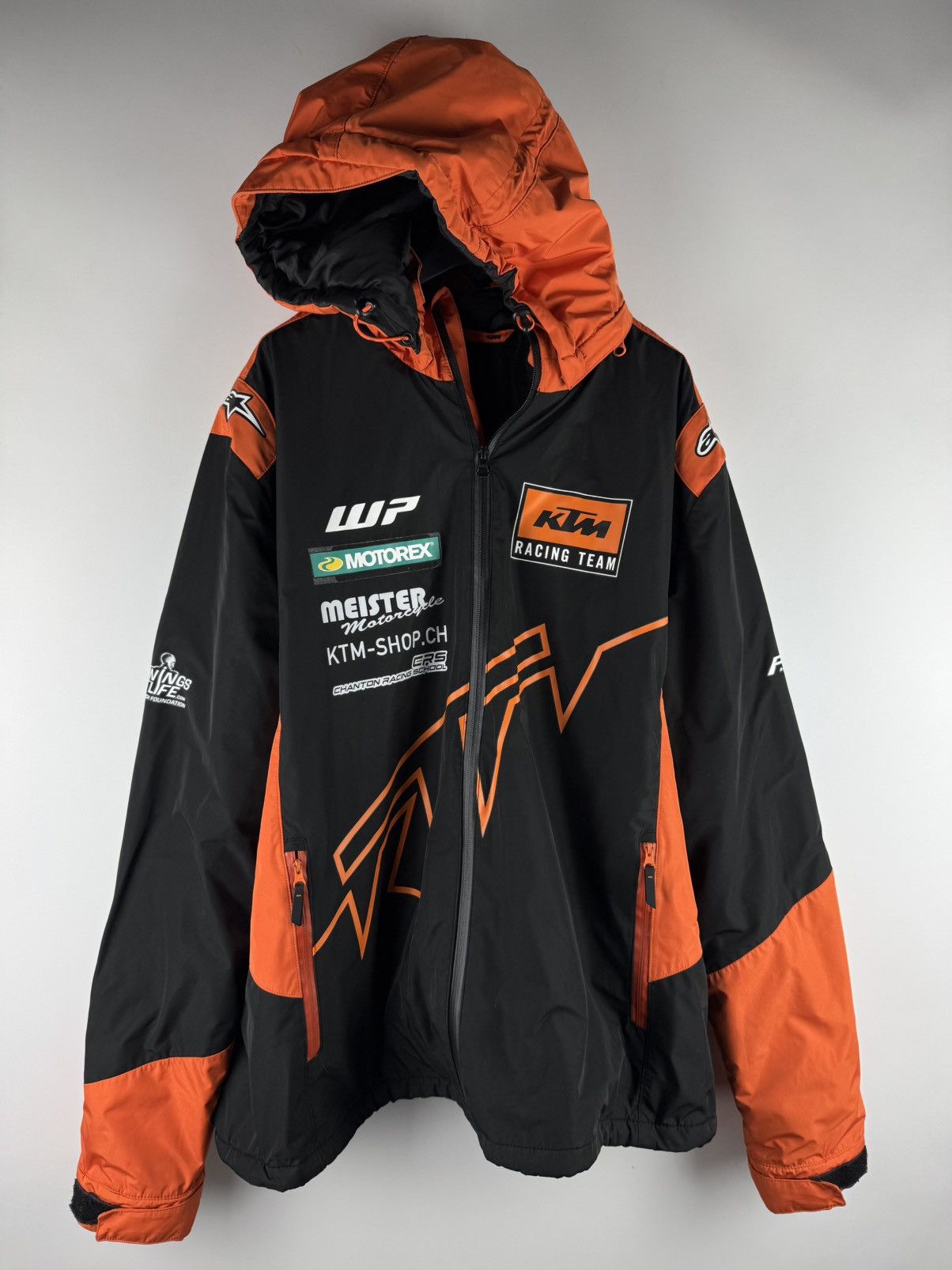 Fox Racing KTM Racing Team PowerWear HardShell Jacket Black/Orange 2021 Size US XL / EU 56 / 4 - 1 Thumbnail