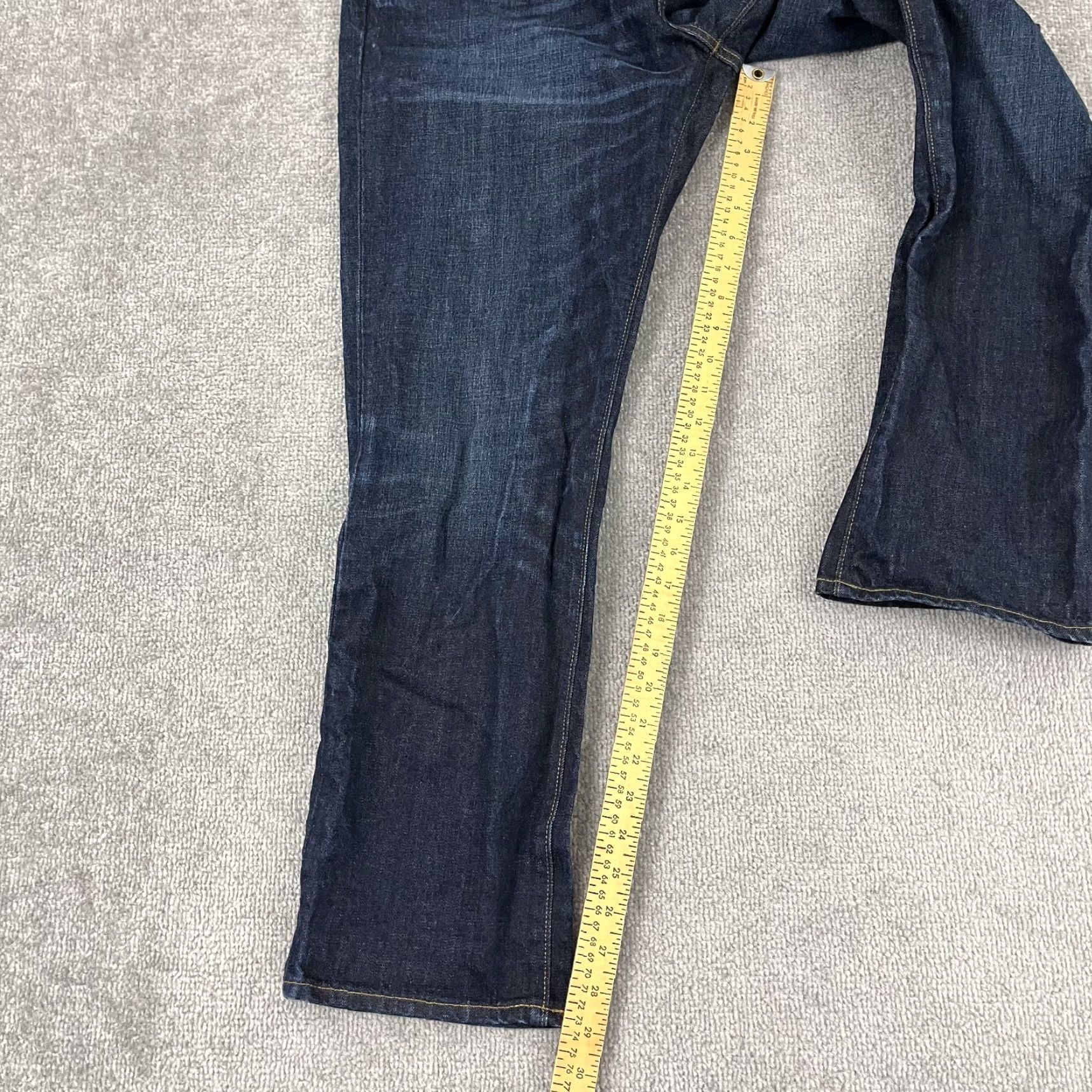 J.Crew J.CREW Jeans 34x29 Dark Blue 1040 Kaihara Denim Straight Fit Mens Size US 34 / EU 50 - 6 Thumbnail