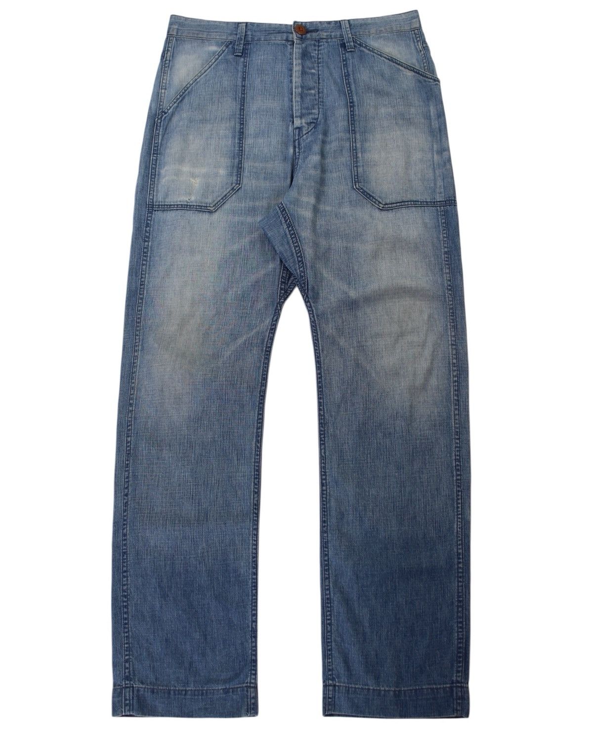 Hiroshi Kato SS2010 KATO`BY HIROSHI KATO TRIPLE A WORKWEAR DENIM PANTS Size US 32 / EU 48 - 1 Thumbnail