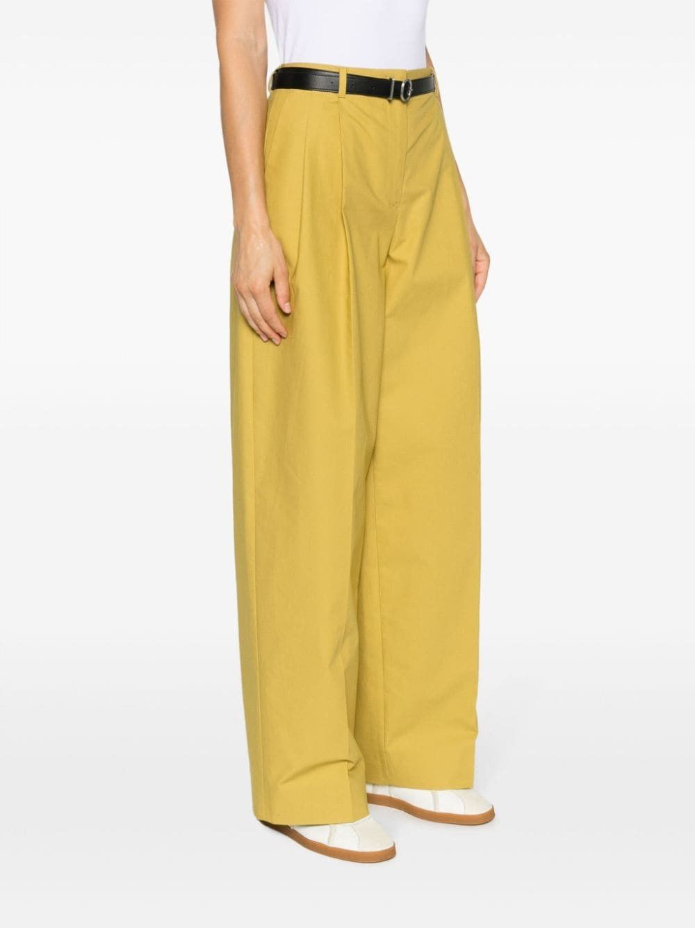 Jil Sander o1y1025 Casual Pant in Lime Green Size 27" / US 4 / IT 40 - 2 Thumbnail