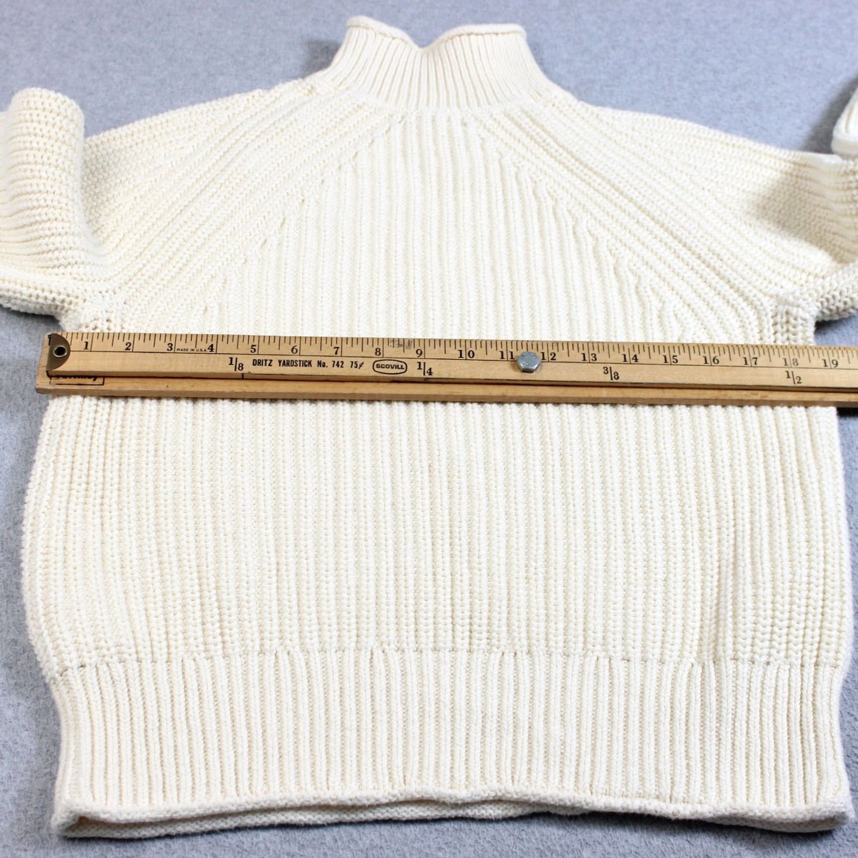 J.Crew J.CREW Sweater Women S White Mock Neck Chunky Knit Heavyweight Knitwear Winter Casual Womens Size S / US 4 / IT 40 - 6 Thumbnail
