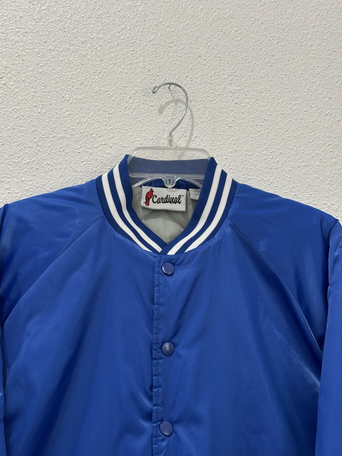 Cardinal of Canada Vintage 90s Royal Blue Satin Quilted Lined Bomber Jacket S Size US S / EU 44-46 / 1 - 2 Thumbnail