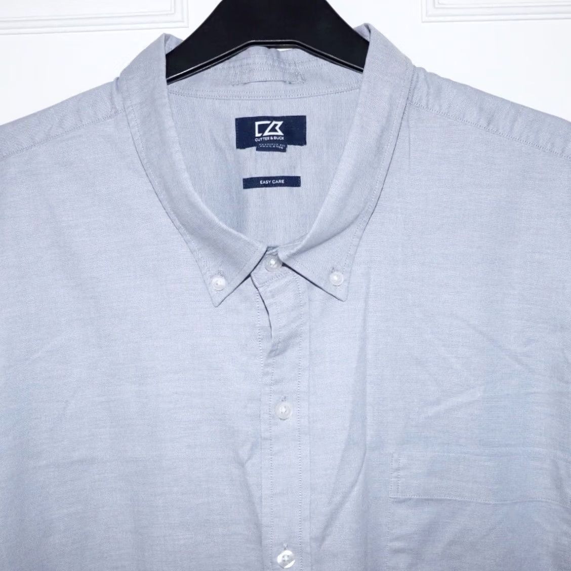 Cutter & Buck Cutter & Buck Shirt 5XB Oxford Blue Mens Easy Care Button Down Pre Loved Size US XXL / EU 58 / 5 - 3 Thumbnail
