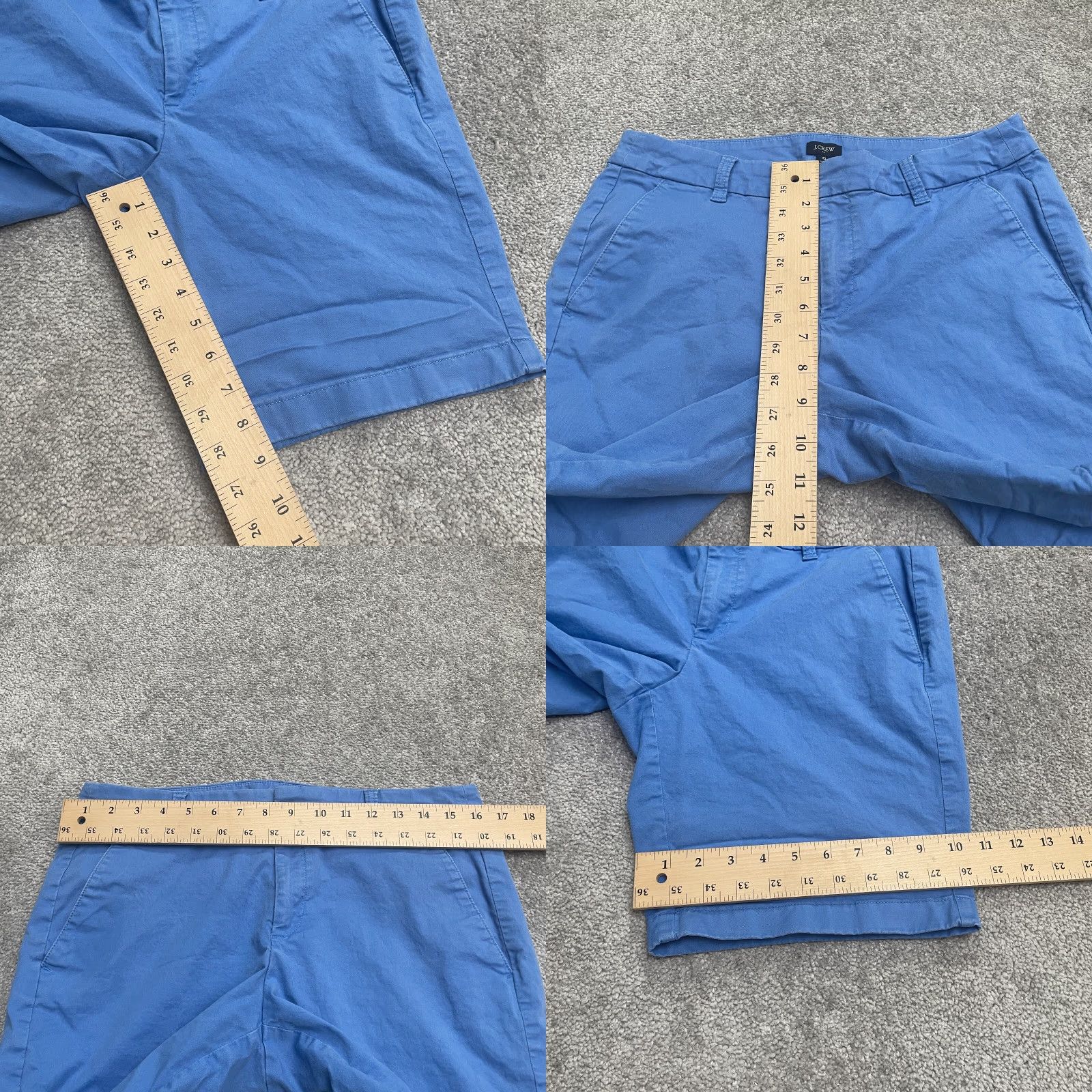 J.Crew J. Crew Chino Shorts Womens 8 Blue Mid Rise Pockets Cotton Casual Outdoor 33x9 Vintage: No Size 30" / US 8 / IT 44 - 8 Thumbnail