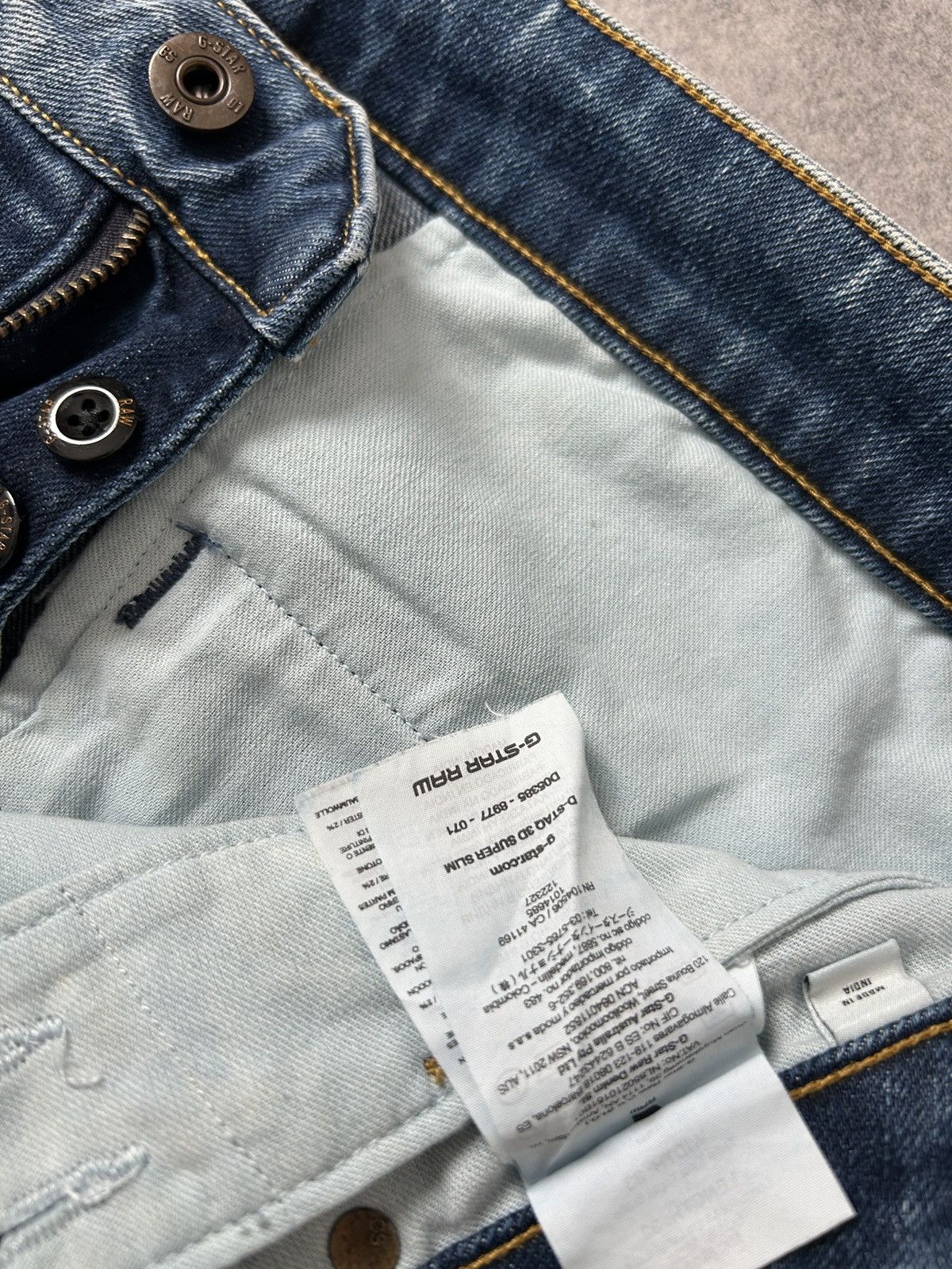 G-Star D-STAQ 3D Super Slim G star-Raw jeans mens 33/32 Size US 32 / EU 48 - 8 Thumbnail