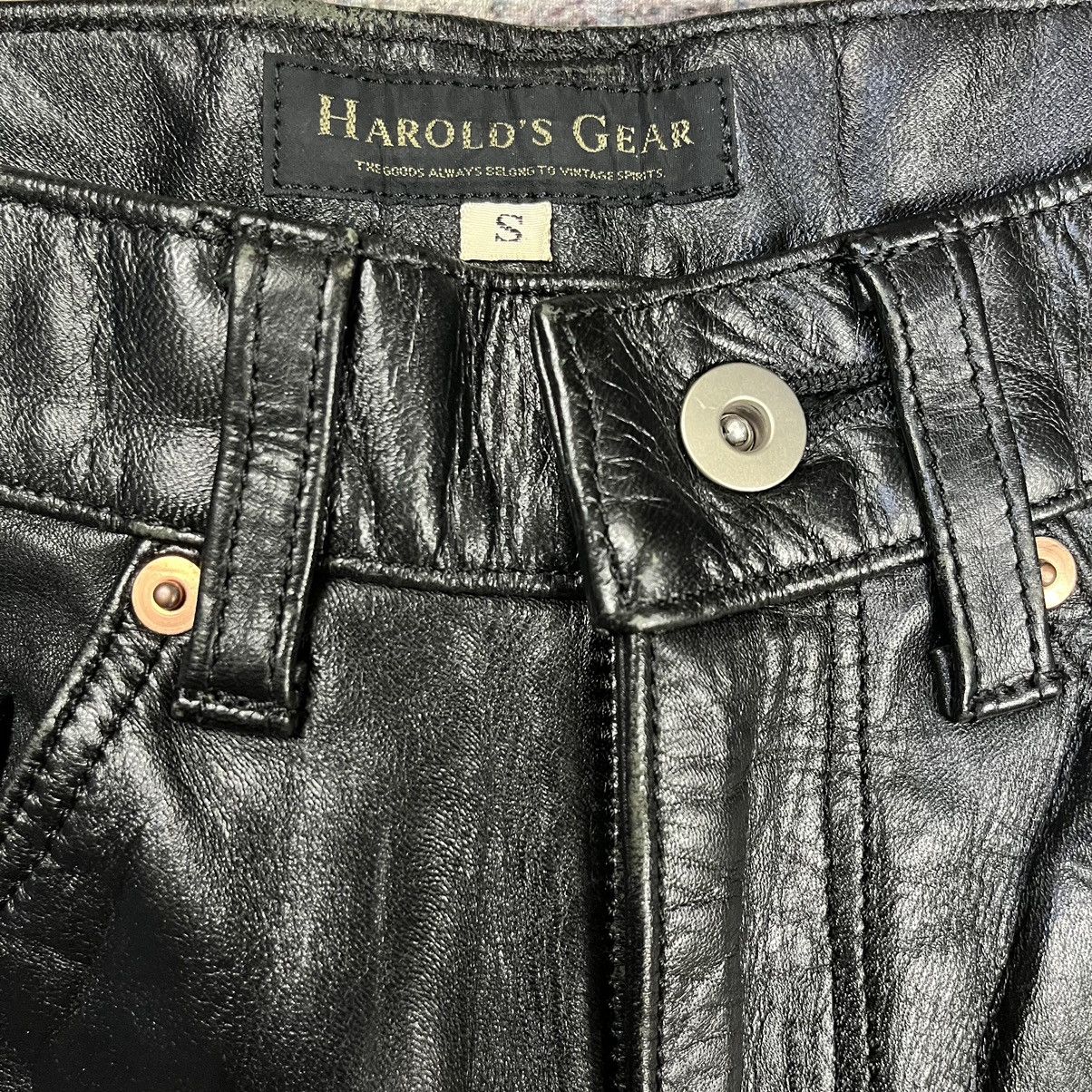 Japanese Brand 1990s Harolds Gear - Flared Leather Pants Size US 29 - 8 Thumbnail