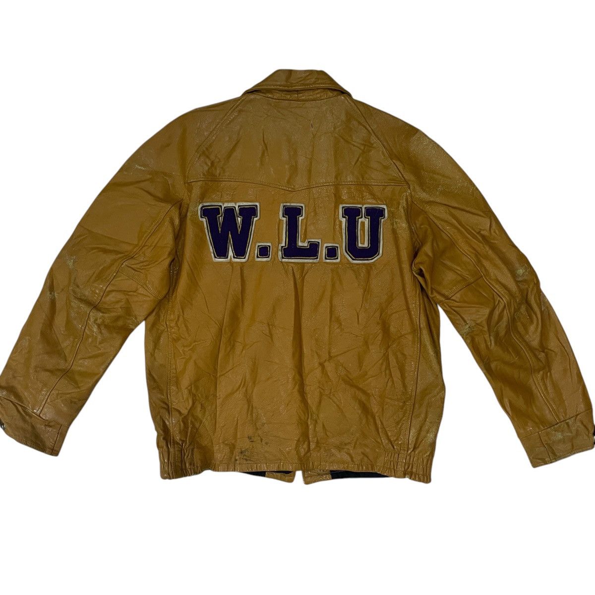 Vintage Vintage 80s Laurier University Leather Jacket Size US M / EU 48-50 / 2 - 1 Thumbnail