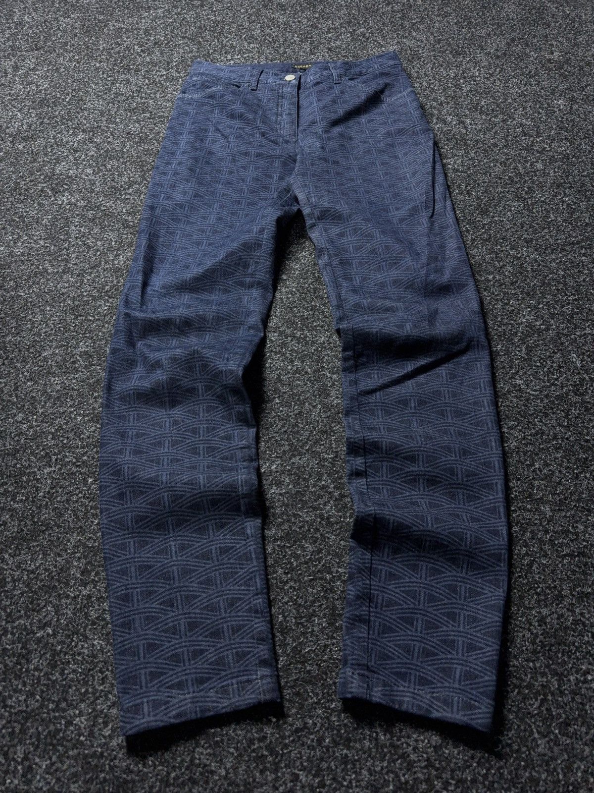 Escada Luxury Escada Geometric Pattern Denim Trousers Women’s 36 Size 30" / US 8 / IT 44 - 1 Thumbnail