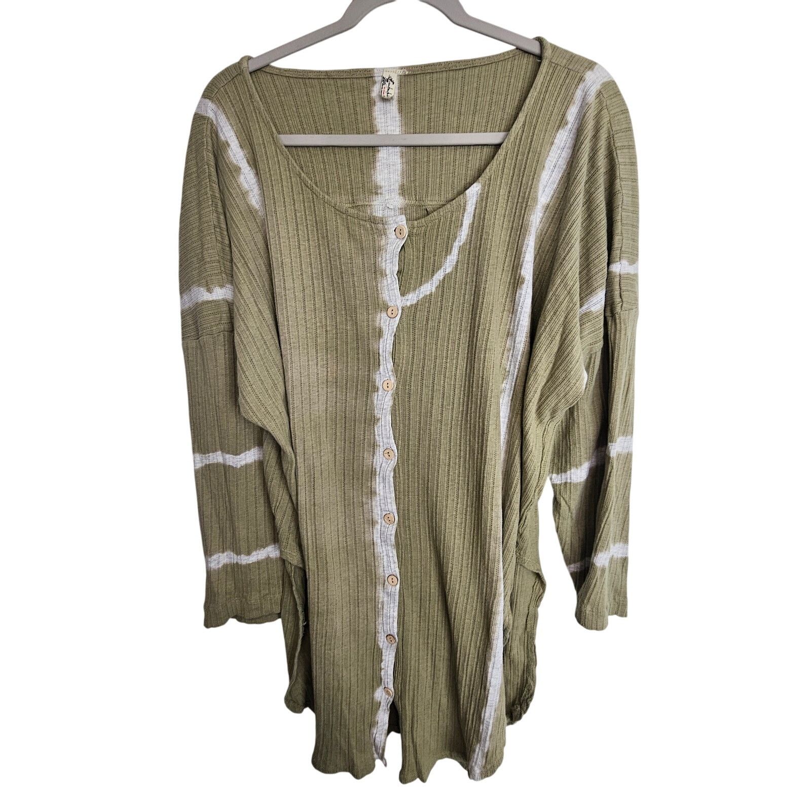 Free People Free People Womens Little Dream Tie Dye Button Shirt M Boho Size M / US 6-8 / IT 42-44 - 2 Thumbnail