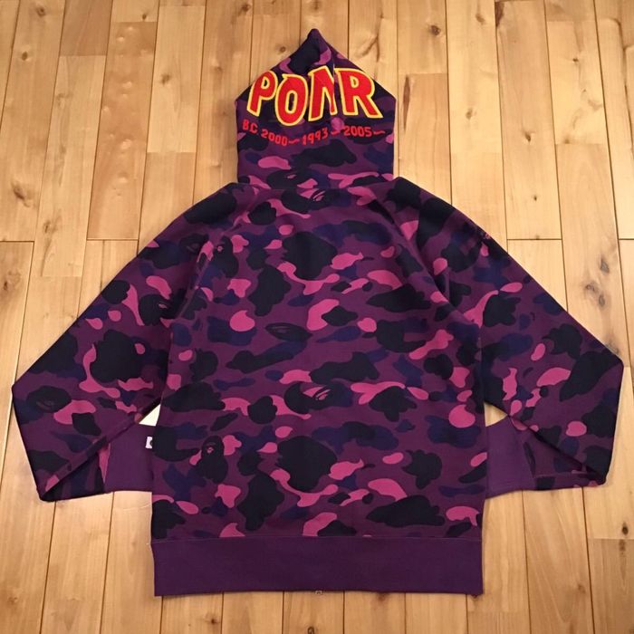 Bape full zip hoodie hot sale purple