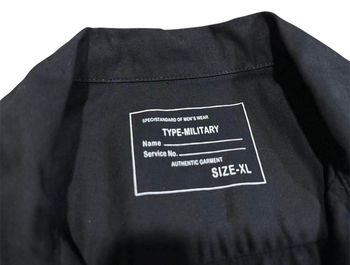 GU × Japanese Brand 🔥Black Type-Military Shirt Short Sleeve Size US XL / EU 56 / 4 - 6 Thumbnail