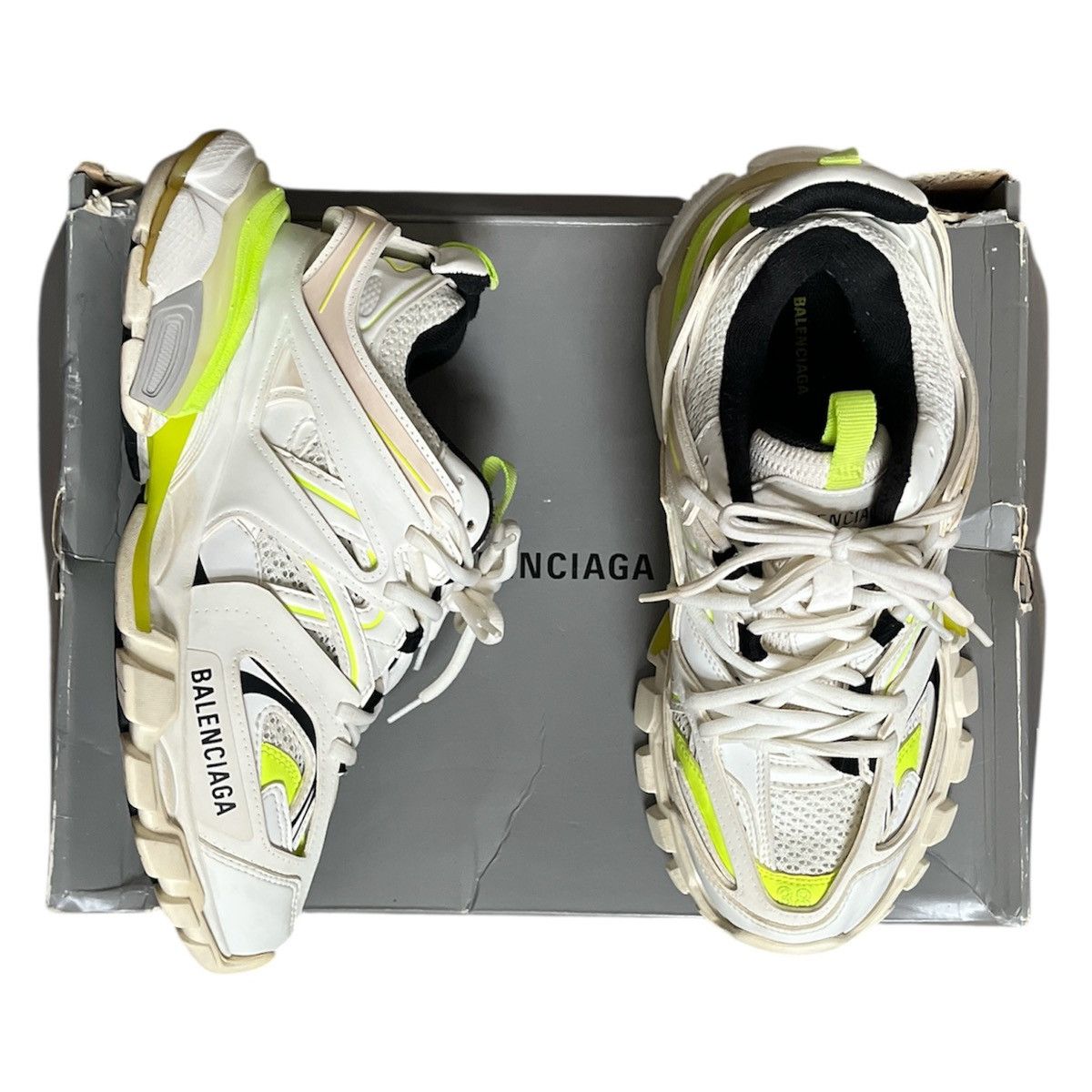 balenciaga tracks white fluo yellow