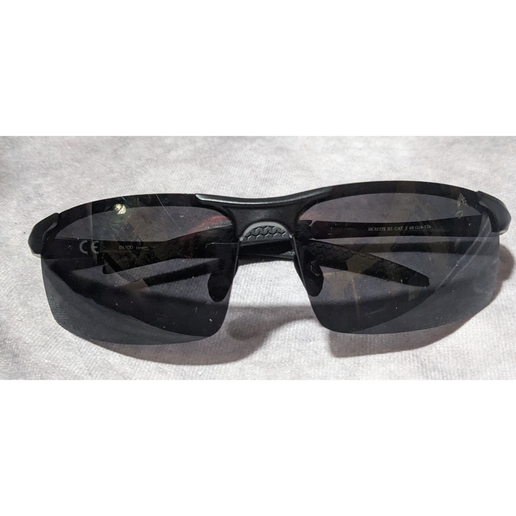Other Duco Sports Mens Black Polarized Metal Frame Sunglasses Size ONE SIZE - 5 Thumbnail