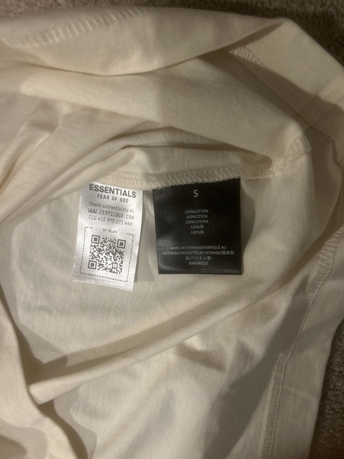 Fear of God Fear of God Essentials white cotton t-shirt Size US S / EU 44-46 / 1 - 3 Thumbnail