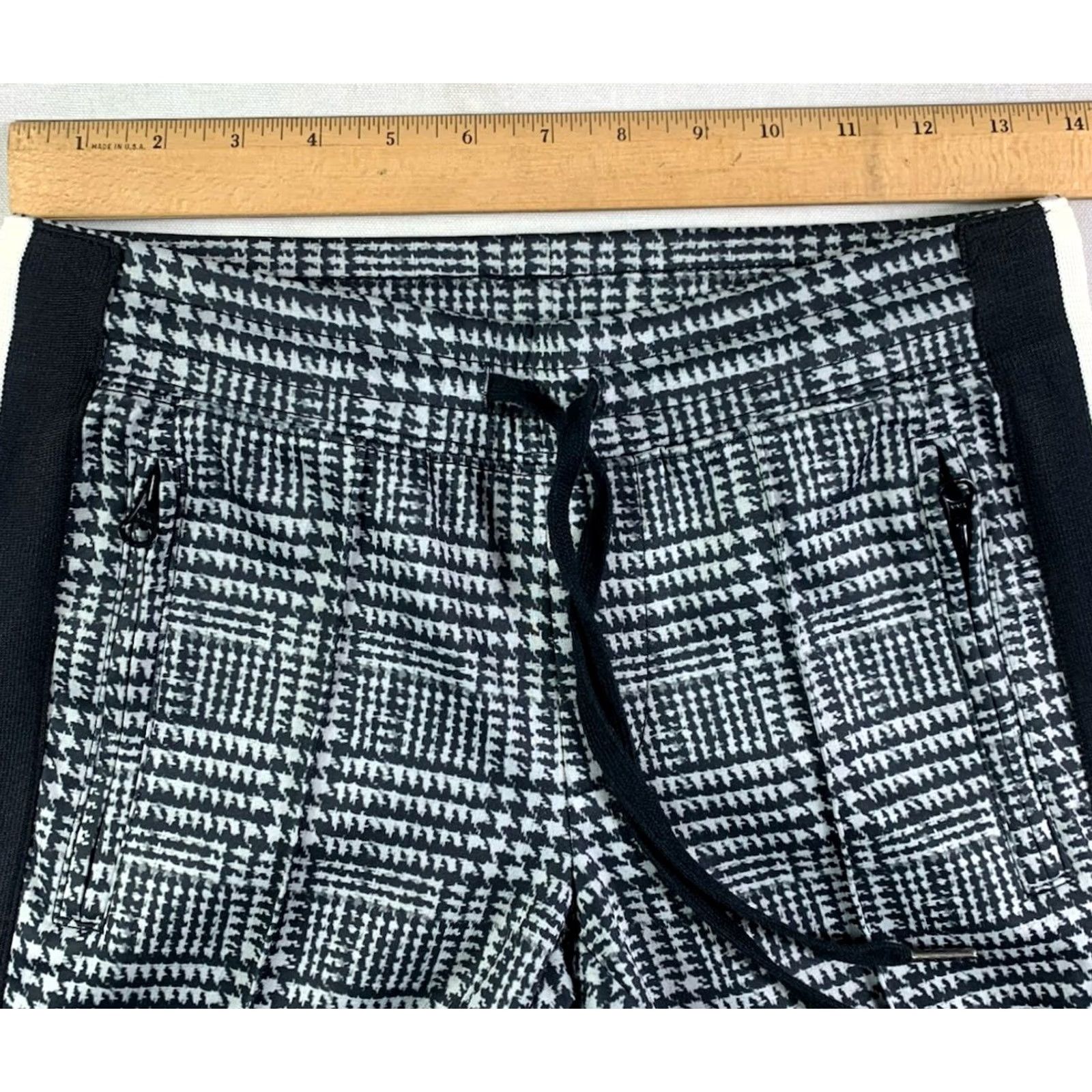 Vintage Pam & gela pants glen tart ankle zip Women sz P (Fits 28x32) Black Elastic Waist Size 28" / US 6 / IT 42 - 7 Thumbnail