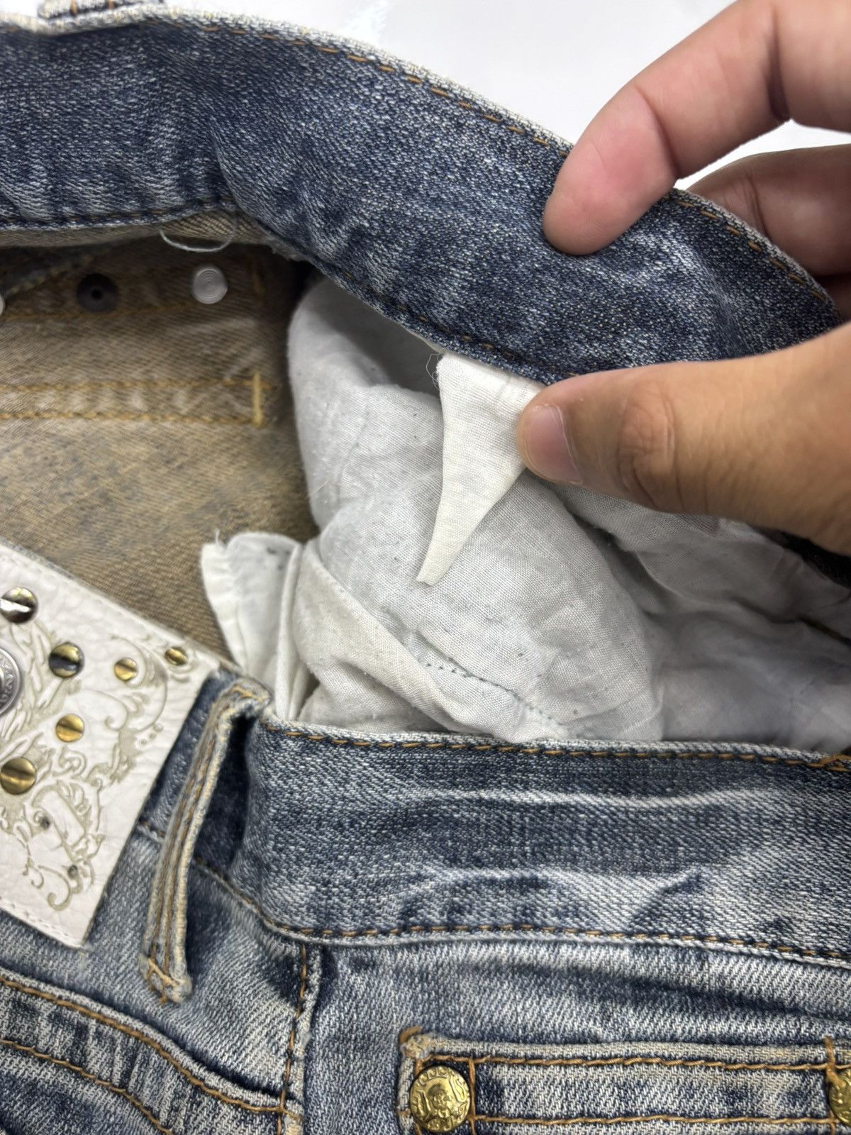 Hysteric Glamour VINTAGE JAPANESE BRAND VILLAND CLAWMARK DISTRESS DENIM JEAN Size US 36 / EU 52 - 11 Thumbnail