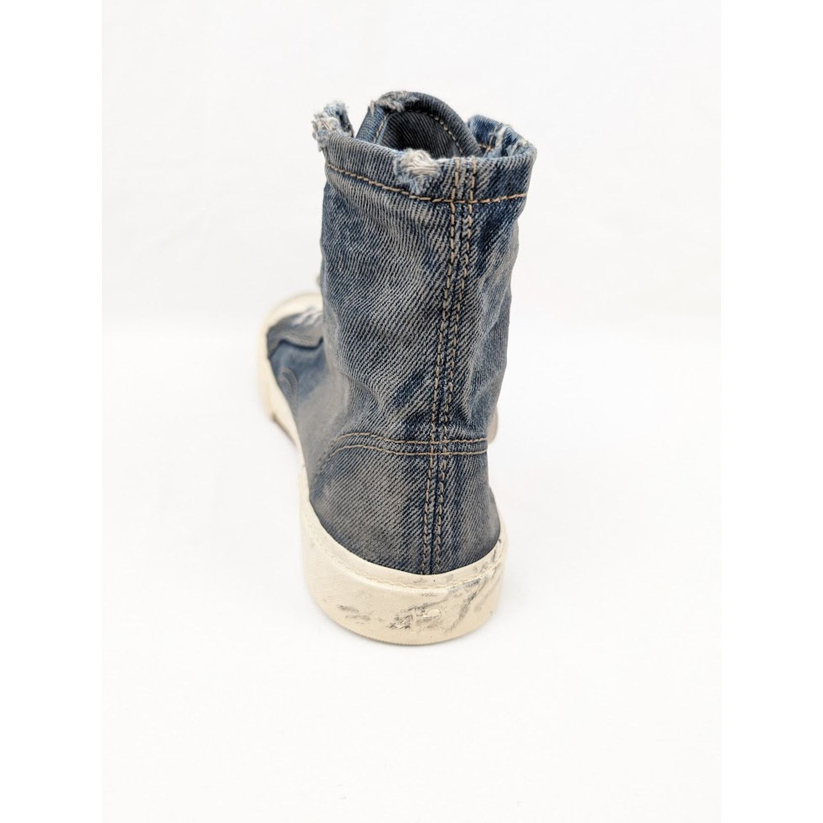 Balenciaga o1rshd1 90'S Paris High-Top Sneakers in Denim Blue Size US 14 / EU 47 - 9 Thumbnail