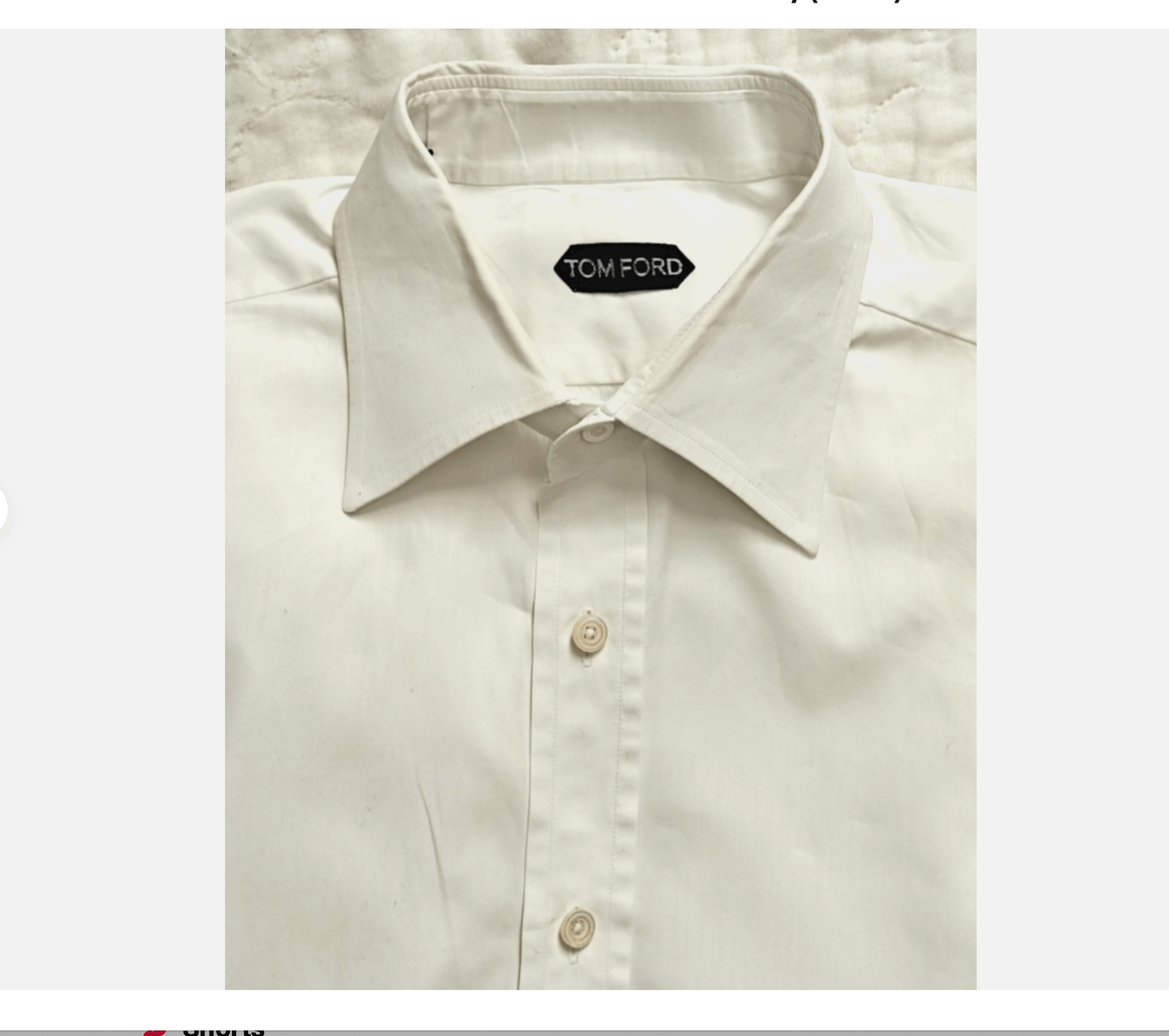 Tom Ford Classic White Dress Shirt 42/16.5 Made in Switzerland Size US L / EU 52-54 / 3 - 3 Thumbnail