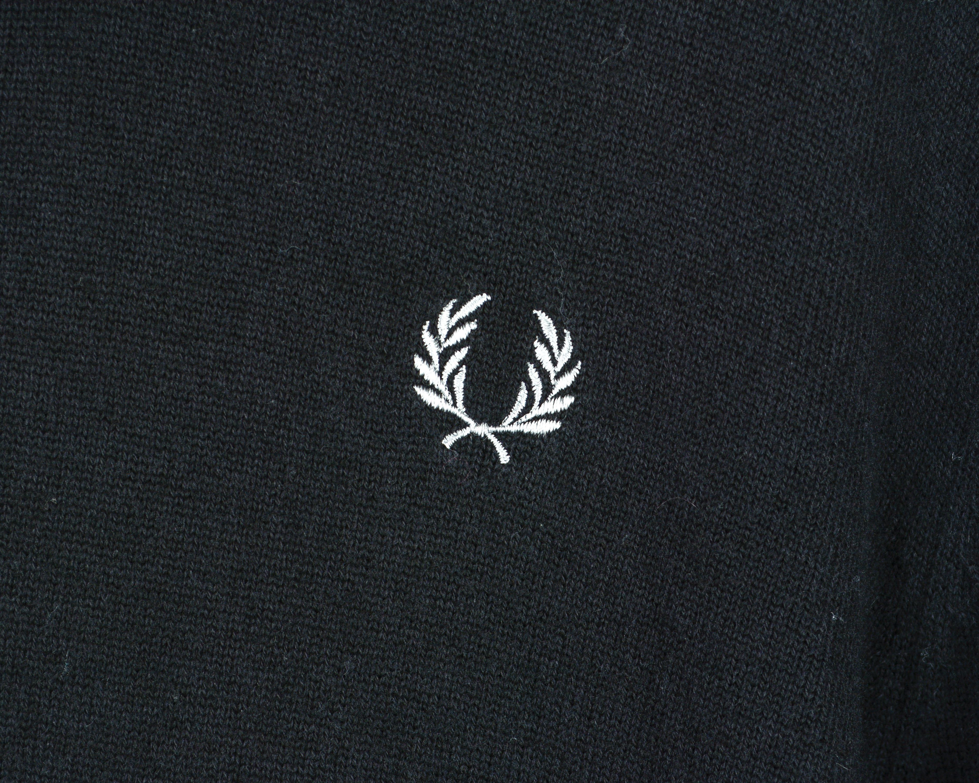 Fred Perry Merino Wool Cotton Jumper Pullover Sweater Sweatshirt Black Size US S / EU 44-46 / 1 - 4 Thumbnail