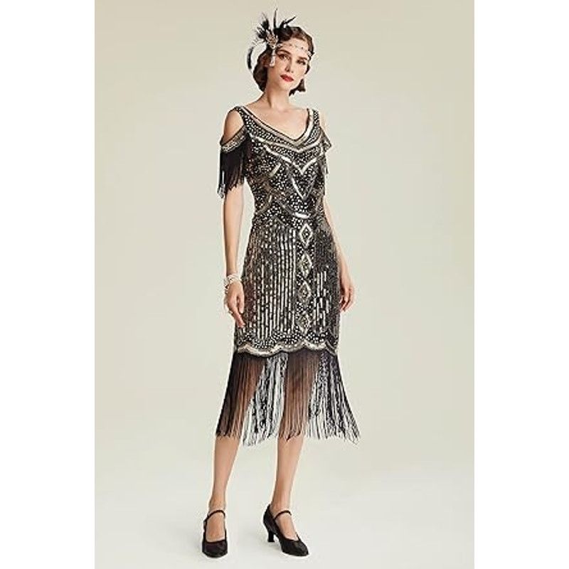 Other BABEYOND Womens 1920s Flapper Dress Vintage Long Fringe Size S / US 4 / IT 40 - 3 Thumbnail