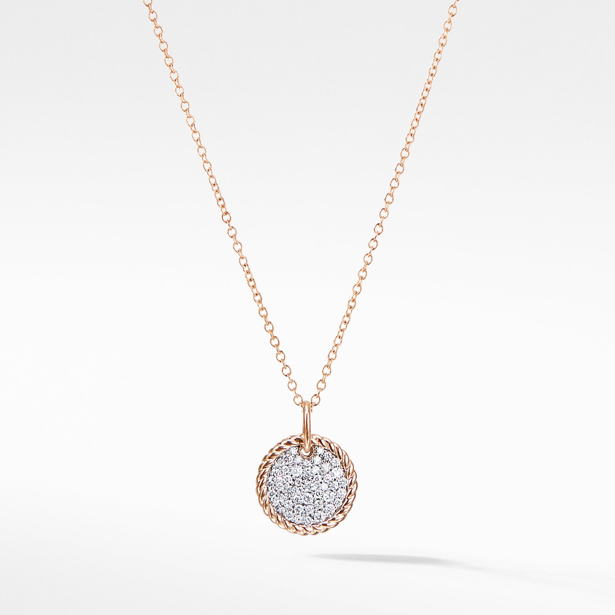 David Yurman o1w1db10325 Necklace in 18K Rose Gold with Diamonds & 11mm Size ONE SIZE - 1 Thumbnail