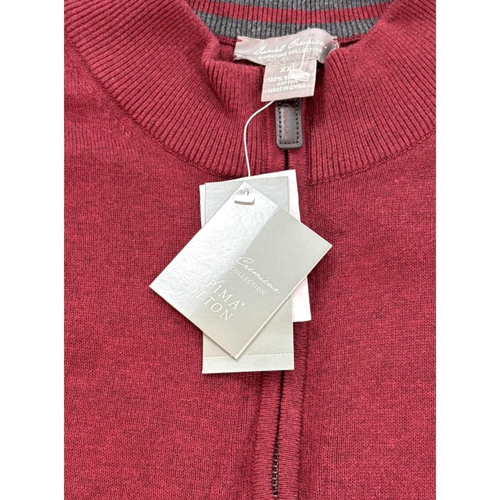 Cremieux Daniel Cremieux 1/4 Zip Sweater Vest Men’s 2XL Red Knit Sleeveless Mock Neck Casual Winter Fall Spring Size US XXL / EU 58 / 5 - 5 Thumbnail