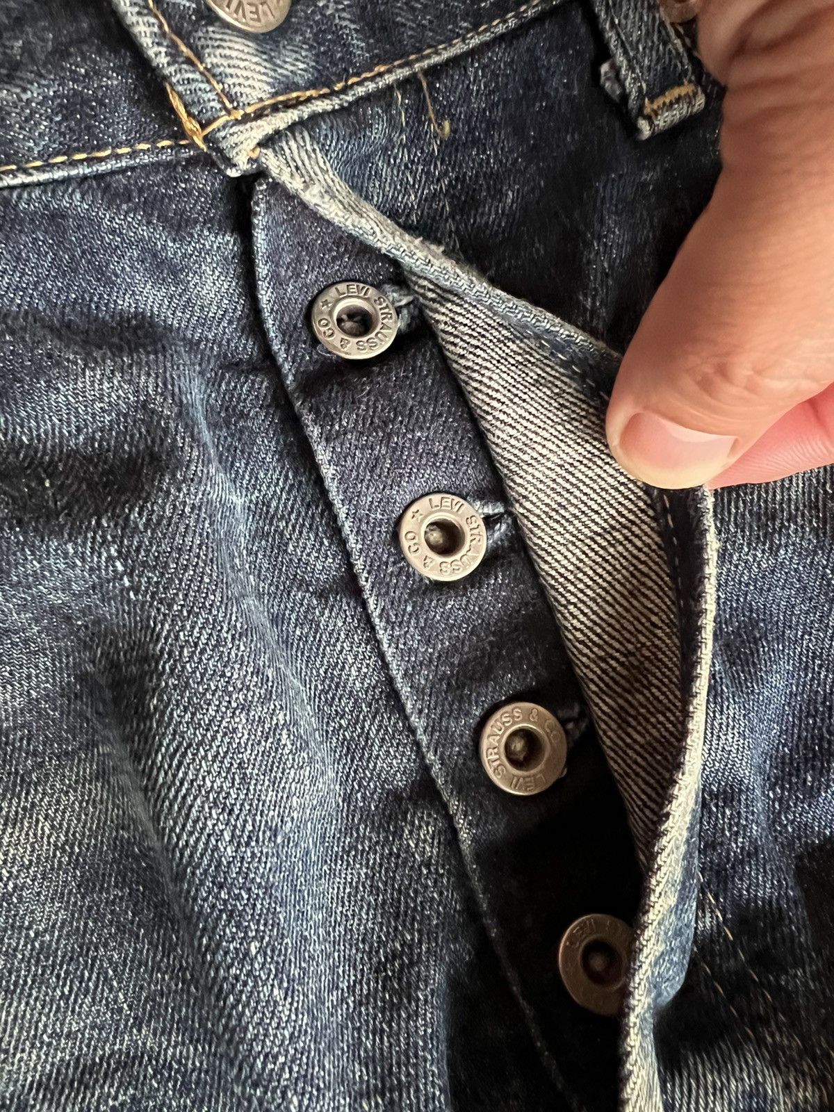 Levi's × Levi's Vintage Clothing VINTAGE LEVIS 702 BIG E SELVEDGE DISTRESSED JEANS Size US 32 / EU 48 - 10 Thumbnail