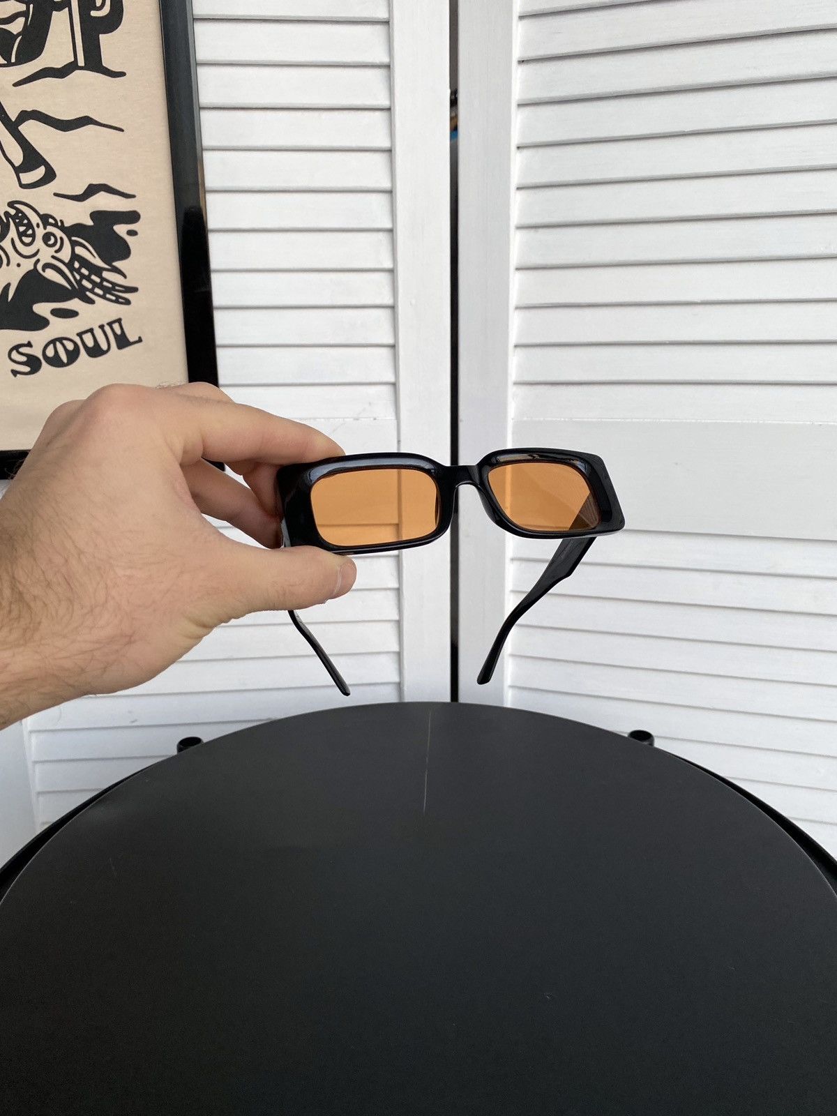 Japanese Brand × Vintage Vintage Y2K Orange Lenses Massive Frame Sunglasses Opium Size ONE SIZE - 12 Thumbnail