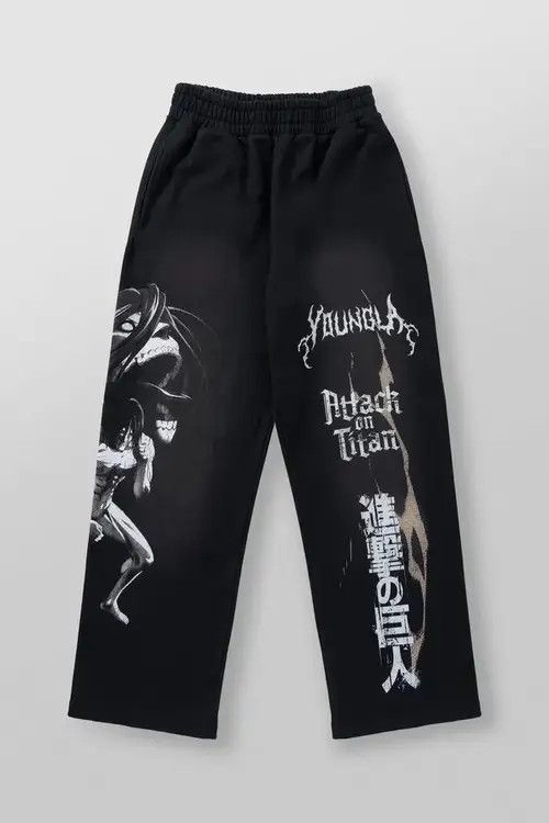 Jean Anime Jogger Cotton Printed Pants Size US 29 - 5 Thumbnail