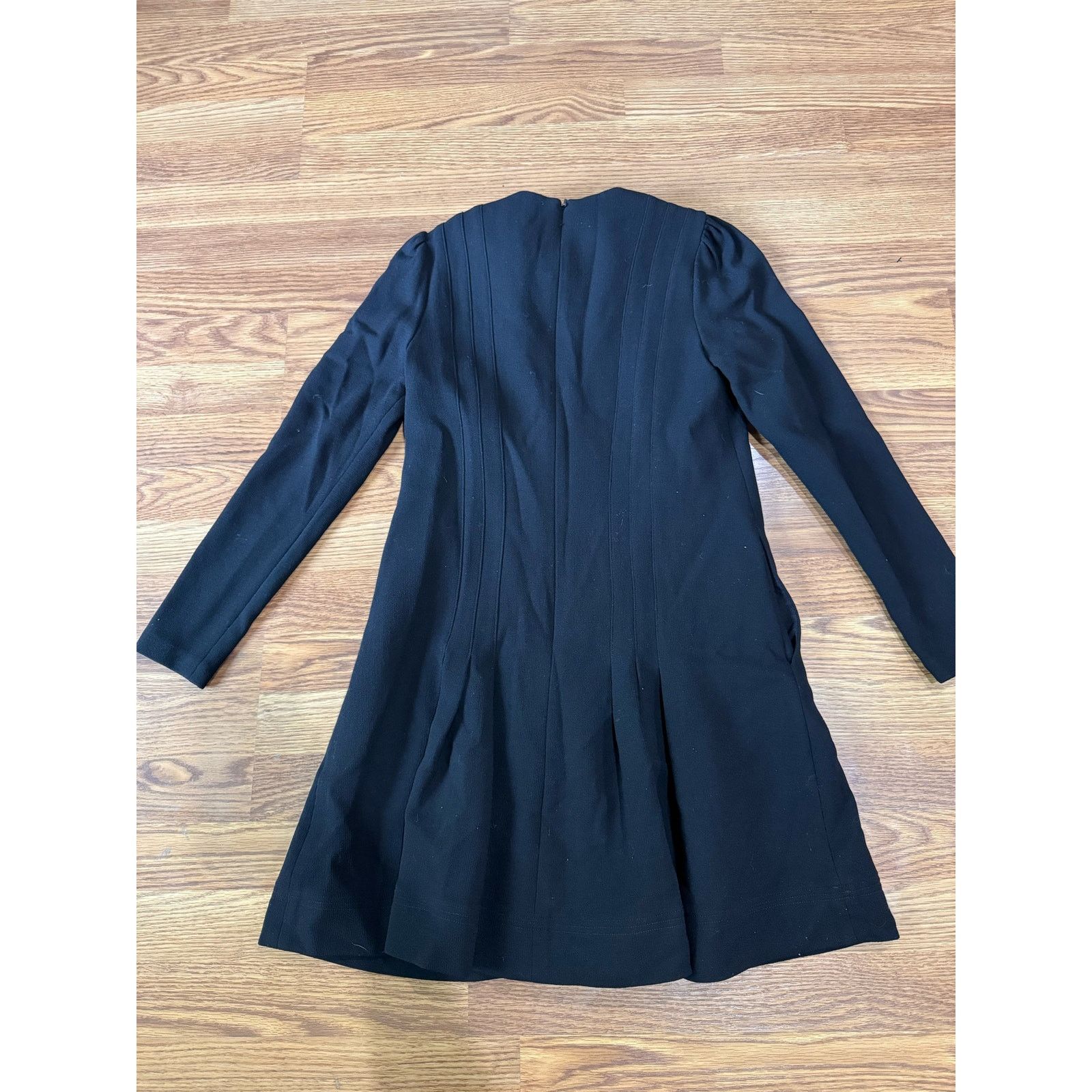 Lela Rose Lela Rose black long sleeve wool blend flounced dress size 0 Size XS / US 0-2 / IT 36-38 - 15 Thumbnail