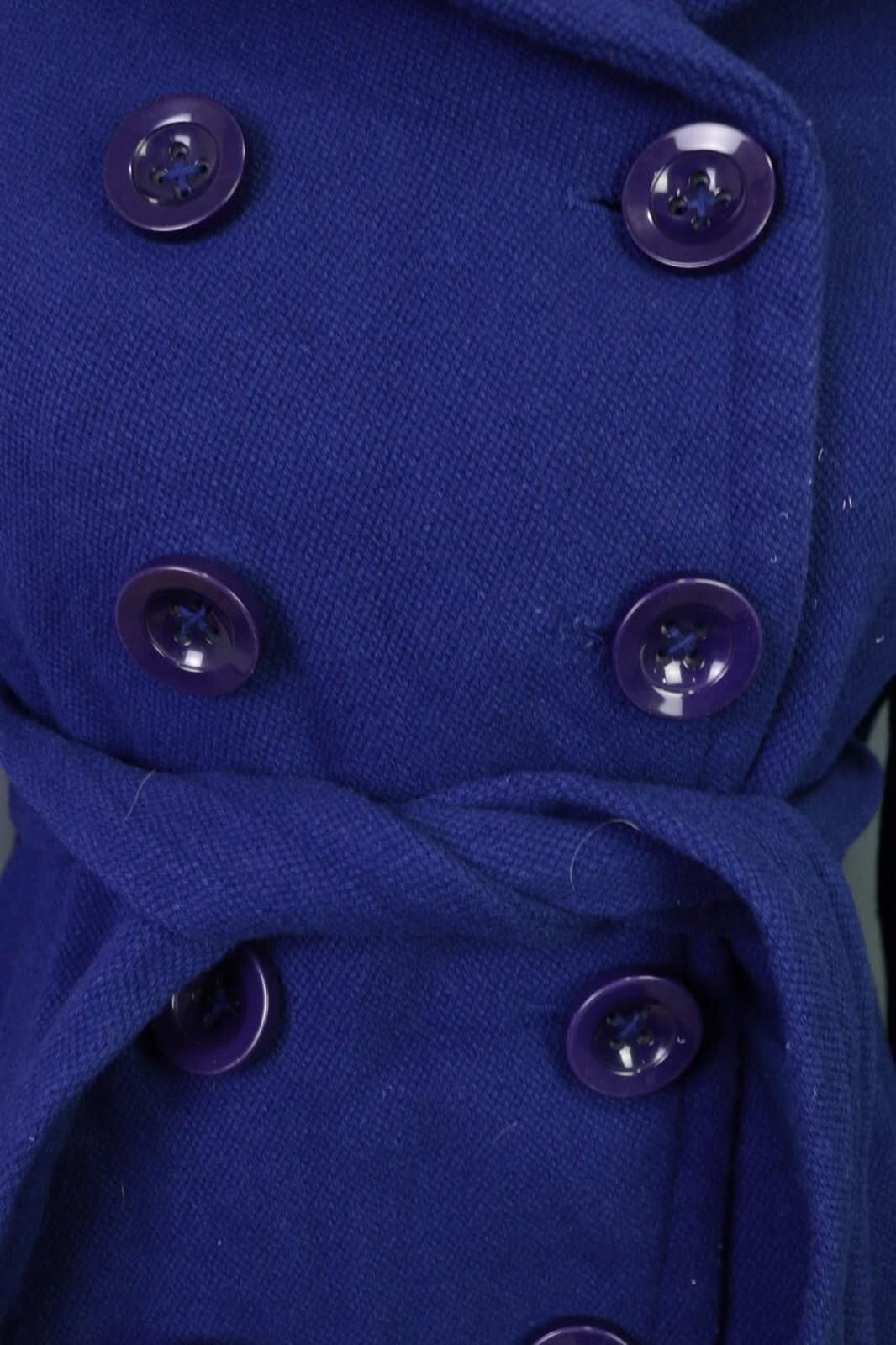 J.Crew J.Crew Blue Double Breast Belt Wool Coat Jacket Size 6 Size M / US 6-8 / IT 42-44 - 3 Thumbnail