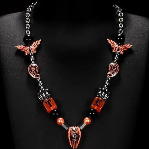 Jewelry Tyga X Evae Adjustable Orange Pendant Necklace Size ONE SIZE - 4 Thumbnail