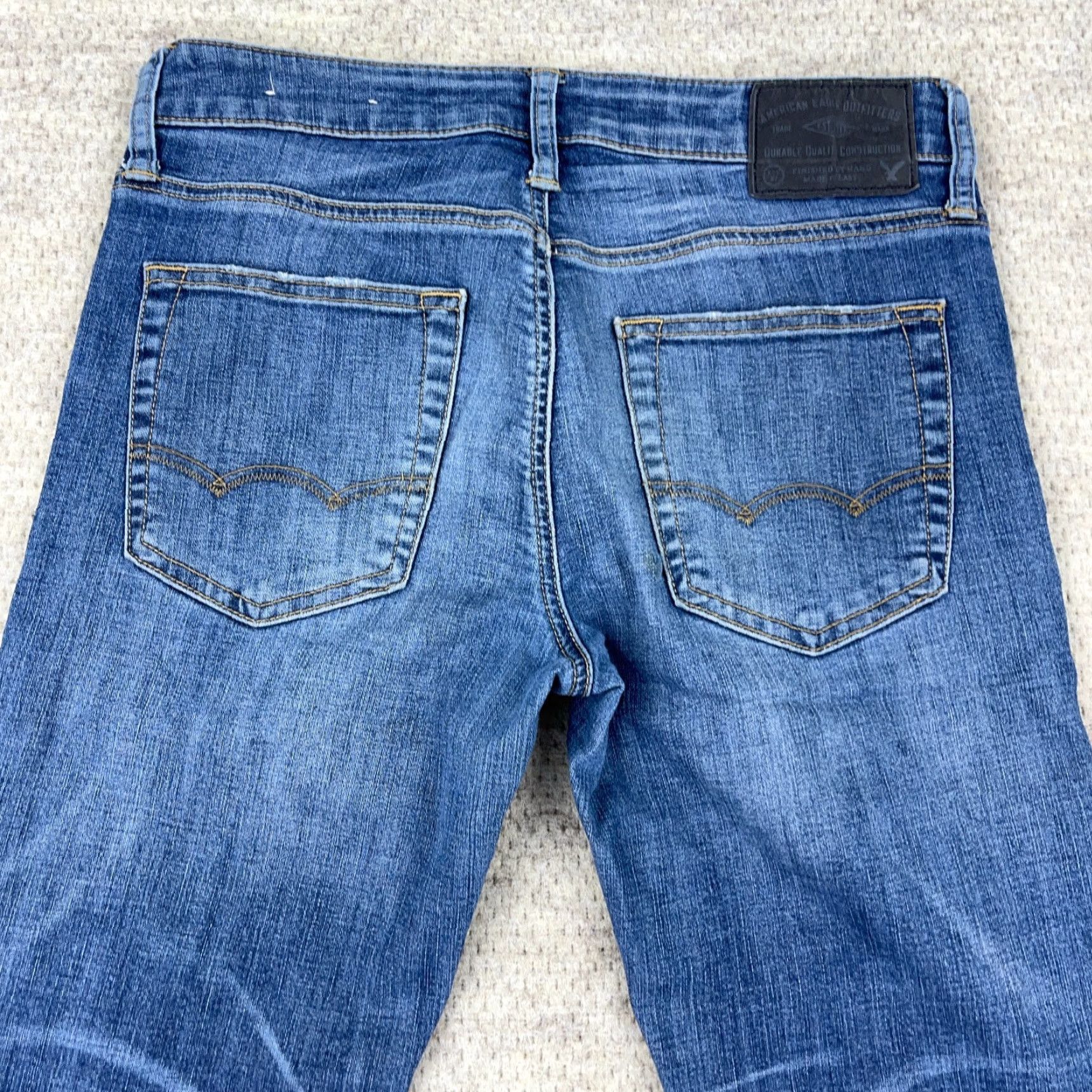 American Eagle Outfitters American Eagle Jeans Men 29x30 Regular Straight Blue 5-Pocket Denim Modern Classic (Medium Wash) Mens Size US 29 - 3 Thumbnail
