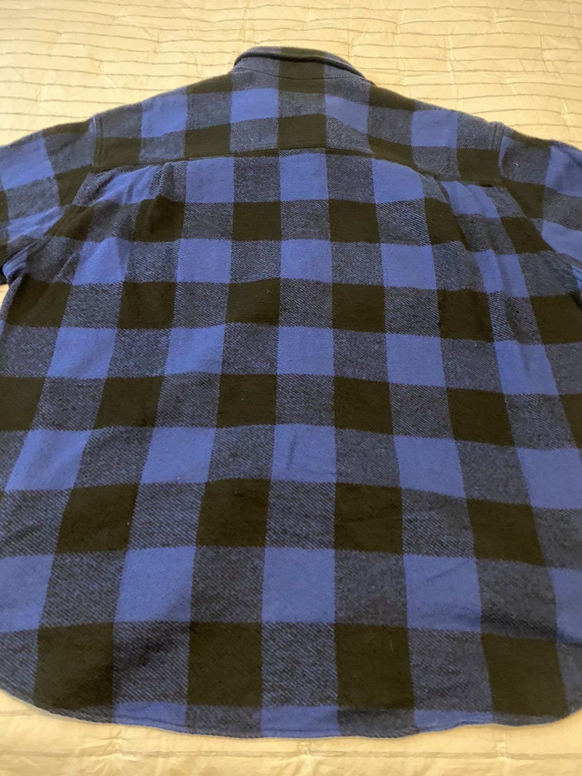 Wacko Maria Wacko Maria Blue/Black Flannel Check Shirt XXL Size US XXL / EU 58 / 5 - 15 Thumbnail