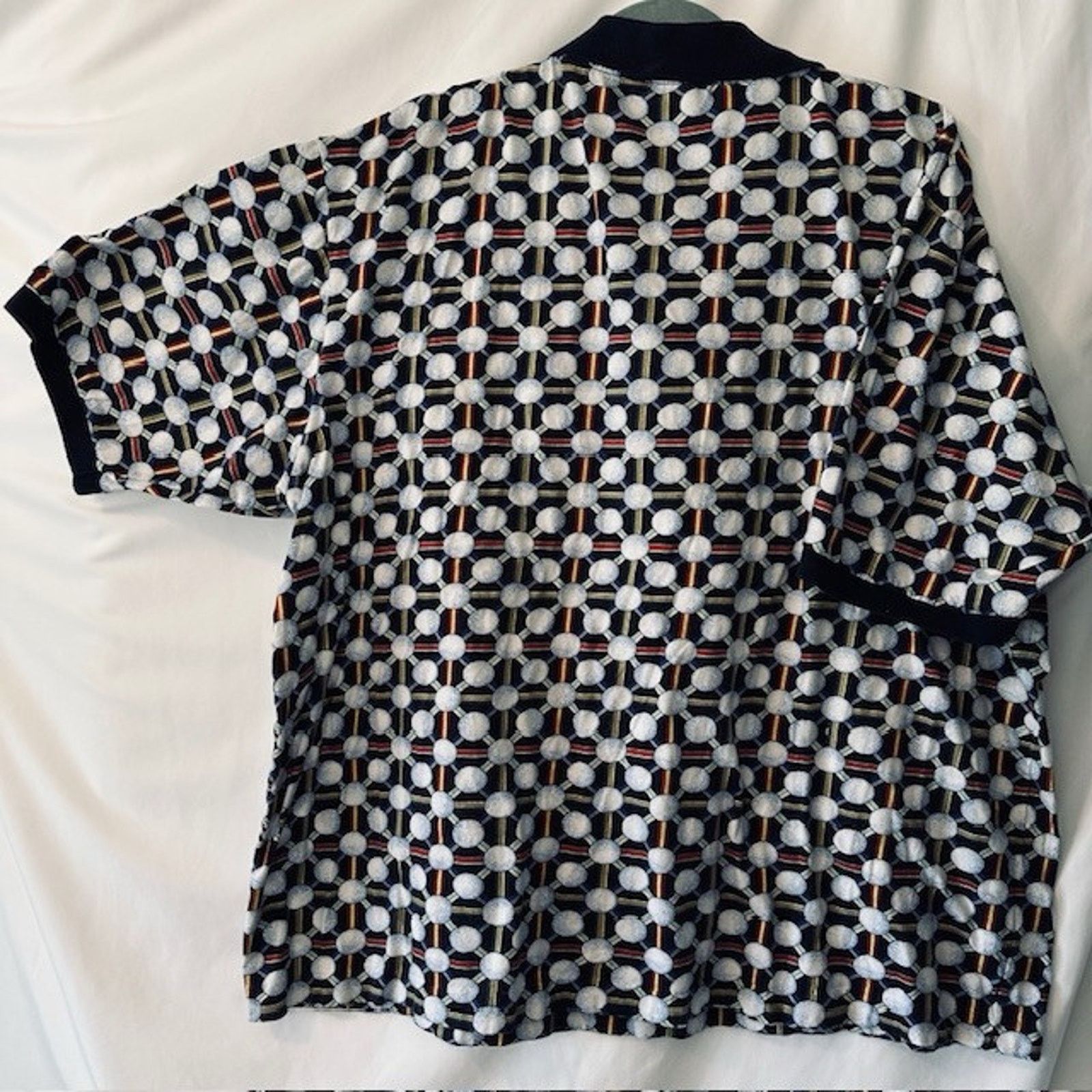 Nicole Miller Nicole Miller Golf Polo Shirt 2XL Navy Blue Golf Ball Design Size US XXL / EU 58 / 5 - 6 Thumbnail