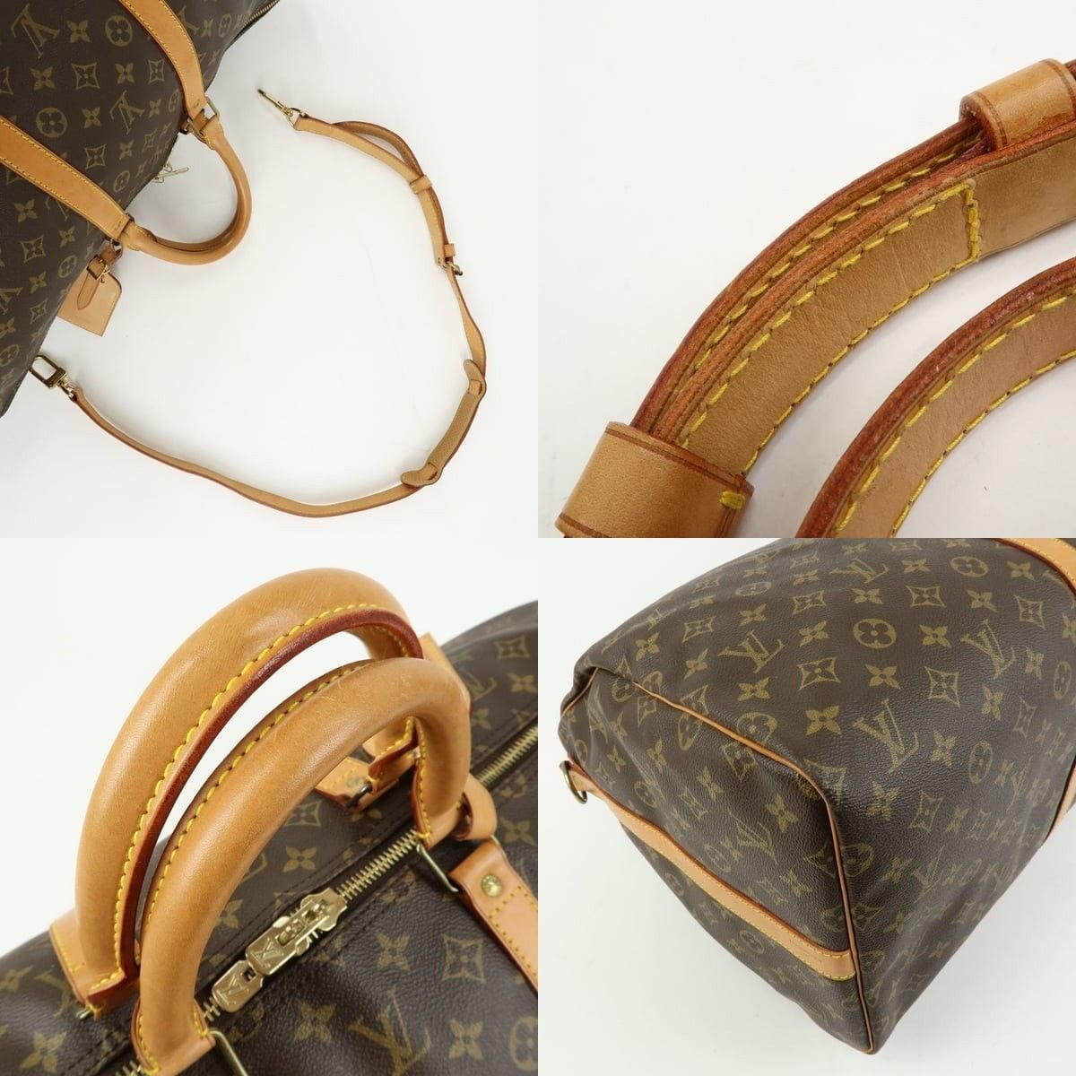 Louis Vuitton Louis Vuitton Monogram Keepall Bandouliere 55 Duffle Bag Size ONE SIZE - 4 Thumbnail