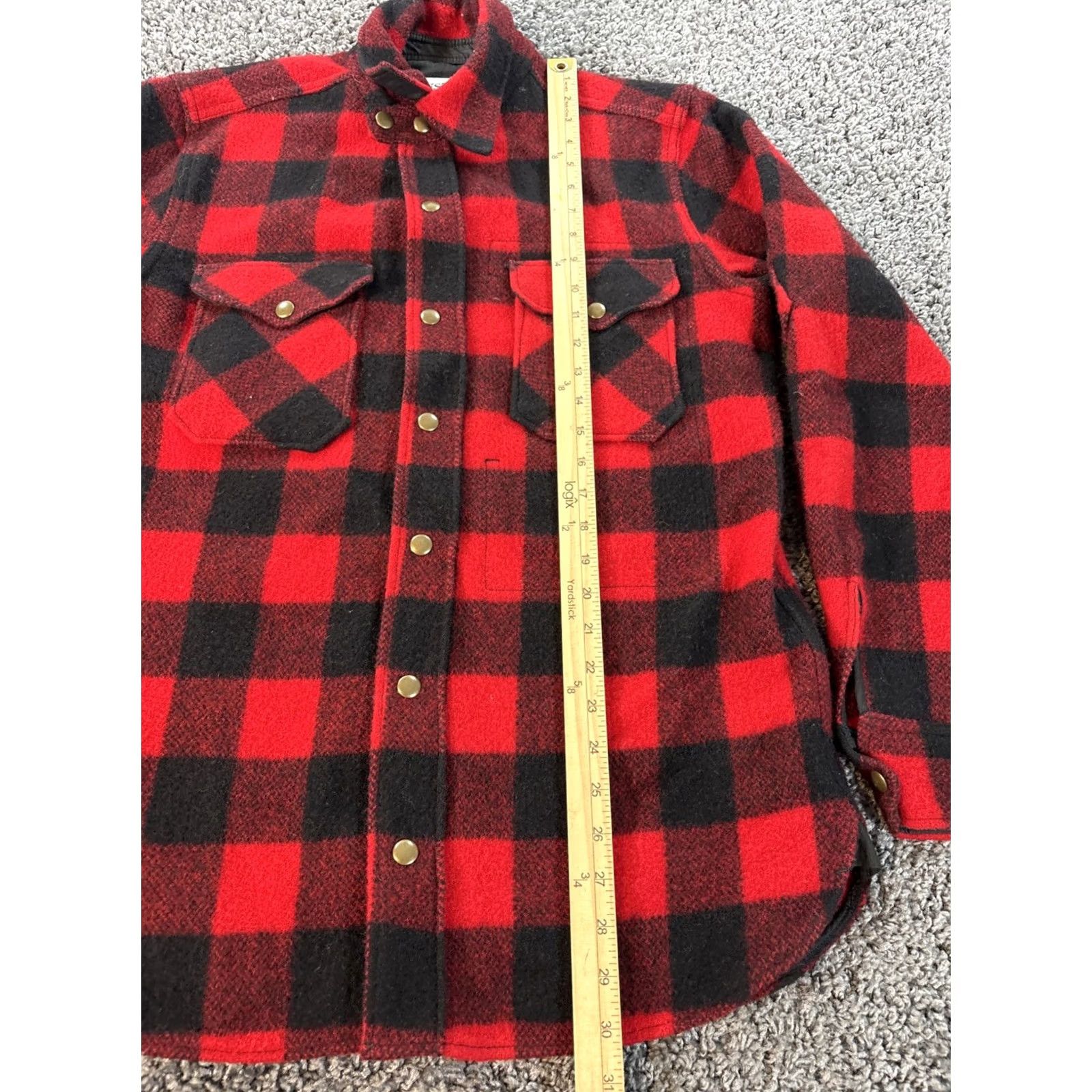 Vintage Woolrich Wool Buffalo Plaid CPO Shirt Jacket Made In USA Medium M Red Wool Overcoat Mens USA Heritage Size US M / EU 48-50 / 2 - 2 Thumbnail