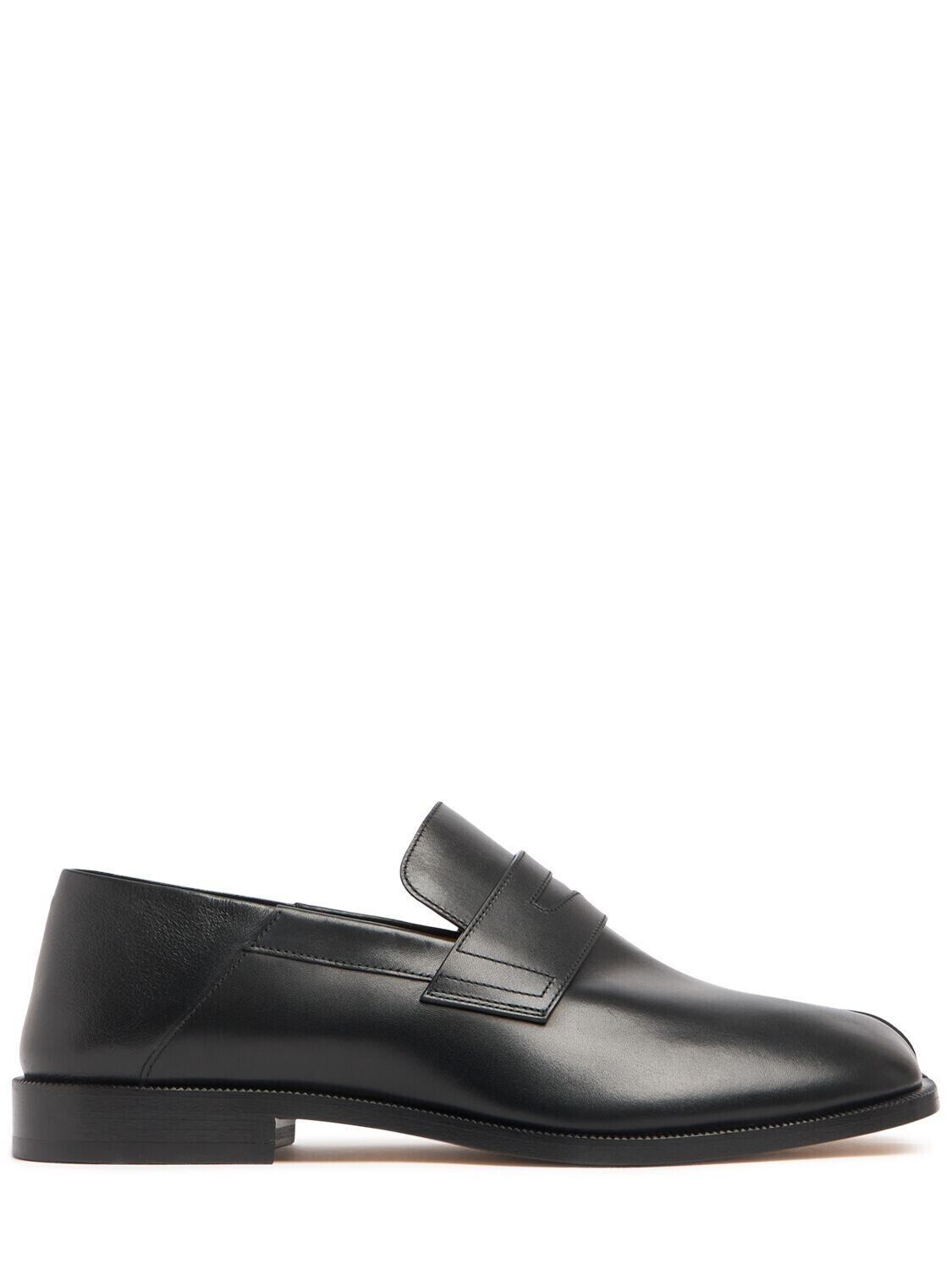MAISON MARGIELA Tabi Black Leather Loafers New Auth