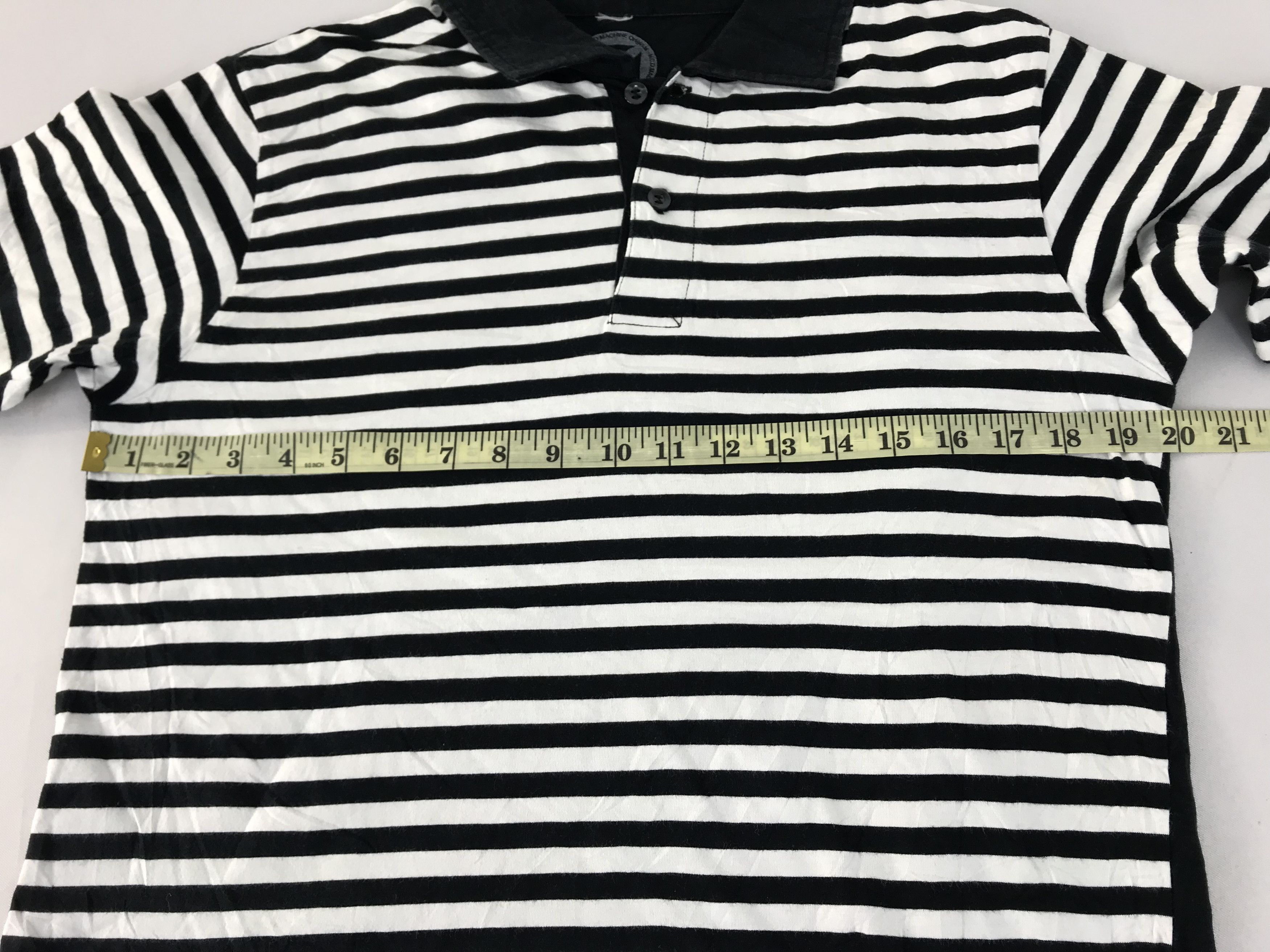 Japanese Brand MCD More Core Division 69 The Babylon Striped Tee Polo Size US M / EU 48-50 / 2 - 9 Thumbnail