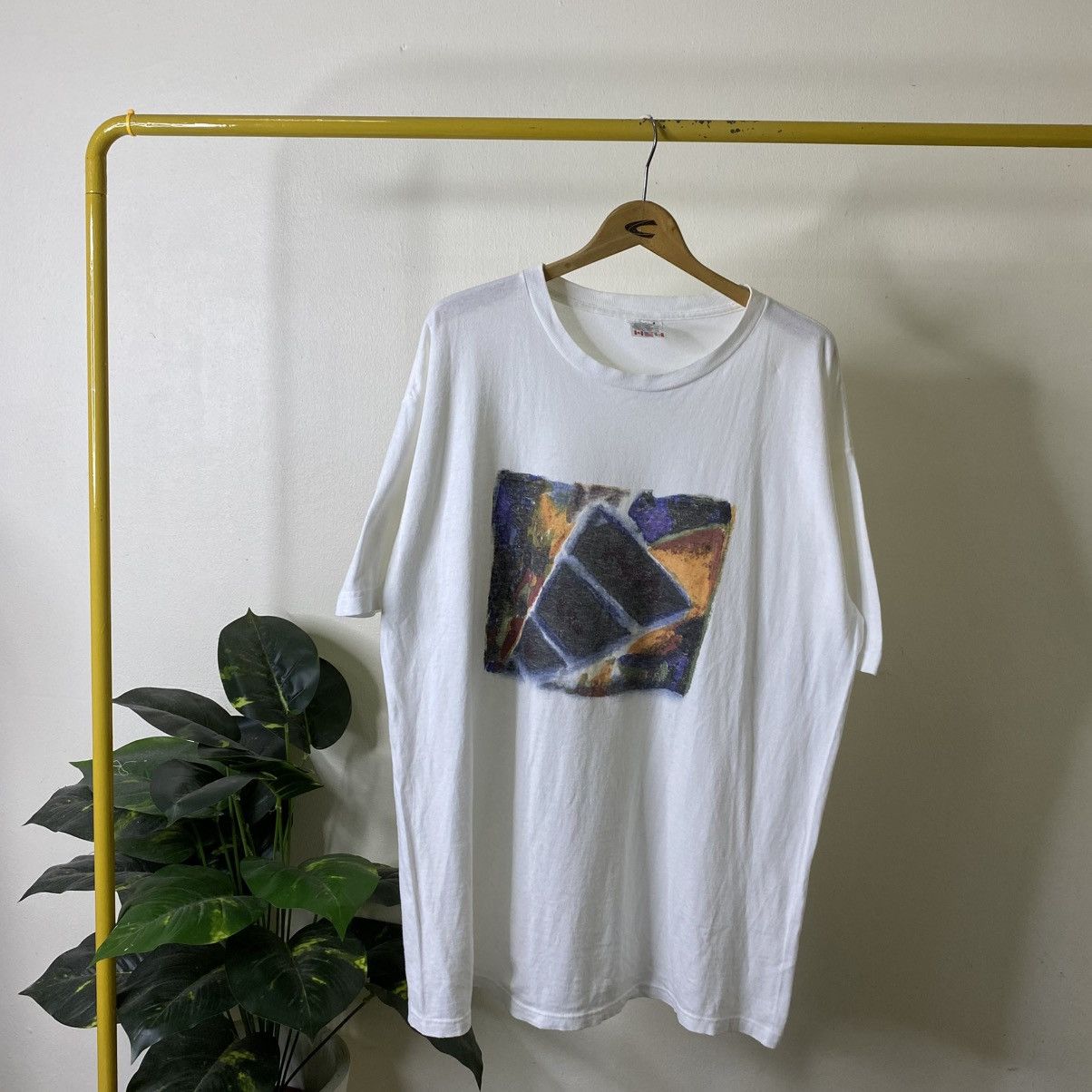 Adidas Vintage 1990s Adidas Big Logo Art Design T Shirt Size US XXL / EU 58 / 5 - 1 Thumbnail