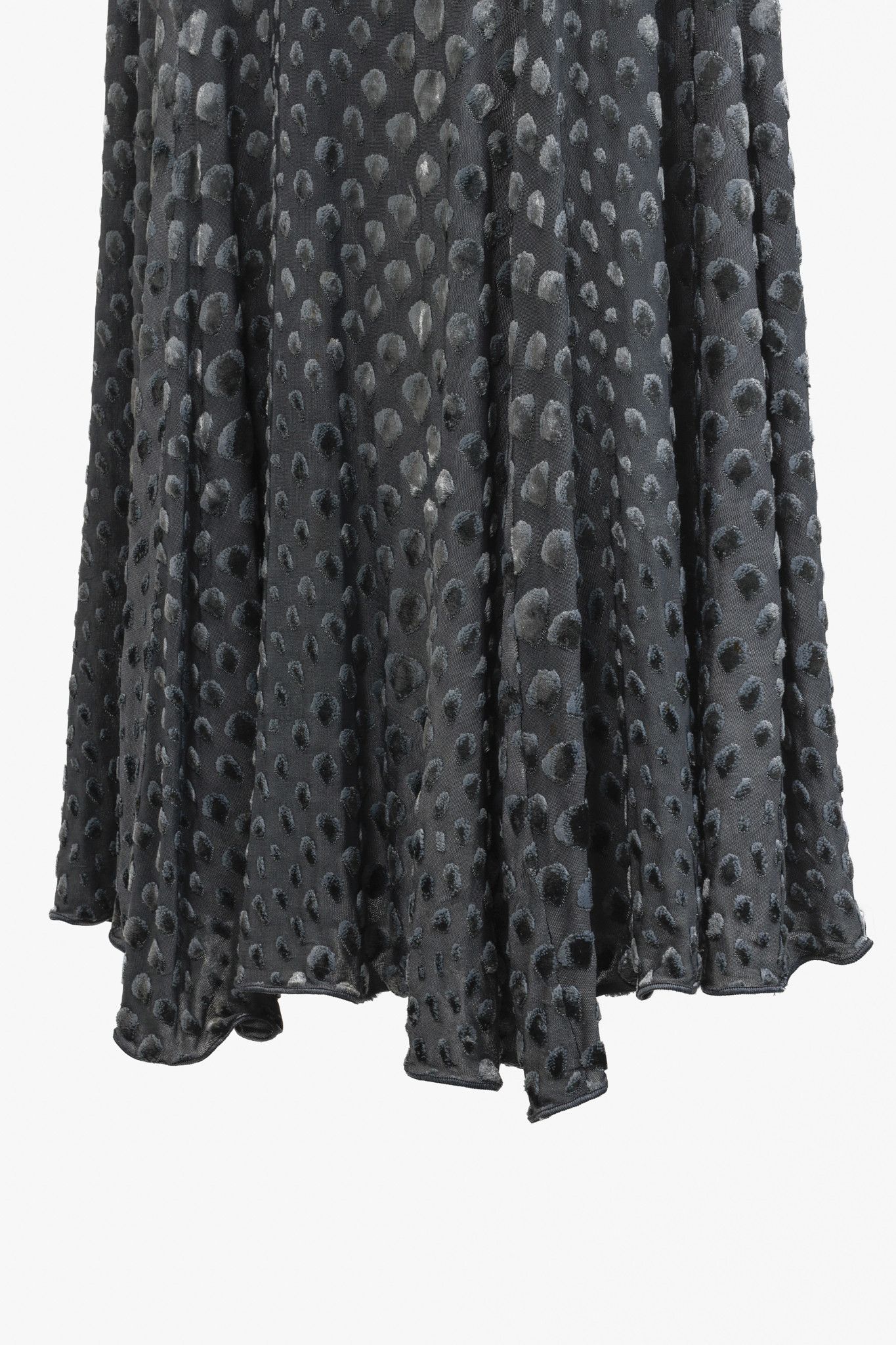 Armani Collezioni Armani Collezioni Grey Flocked Drops Dress Size L / US 10 / IT 46 - 8 Thumbnail
