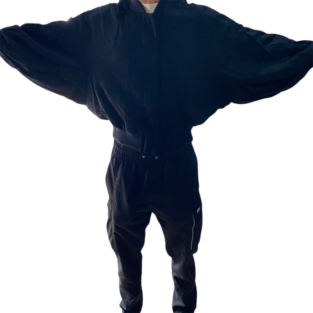 Japanese Brand ENFÖLD Black Bomber Oversized Ballon Jackets Size US XS / EU 42 / 0 - 2 Thumbnail
