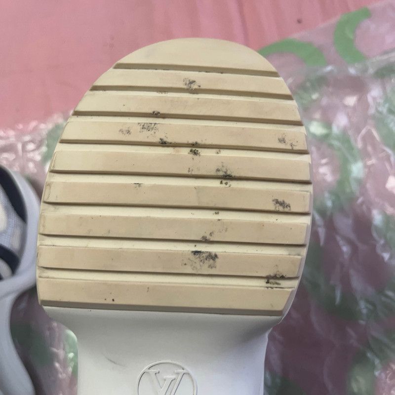 Louis Vuitton Louis Vuitton White Blue Silver Sneakers -2508 Size US 6.5 / EU 39-40 - 6 Thumbnail