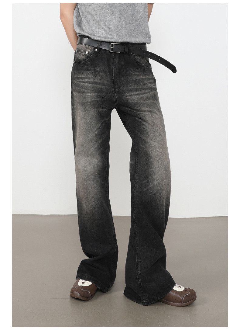 Japanese Brand Men's American-Style High-Street Washed Flared Jeans Size US 32 / EU 48 - 2 Thumbnail